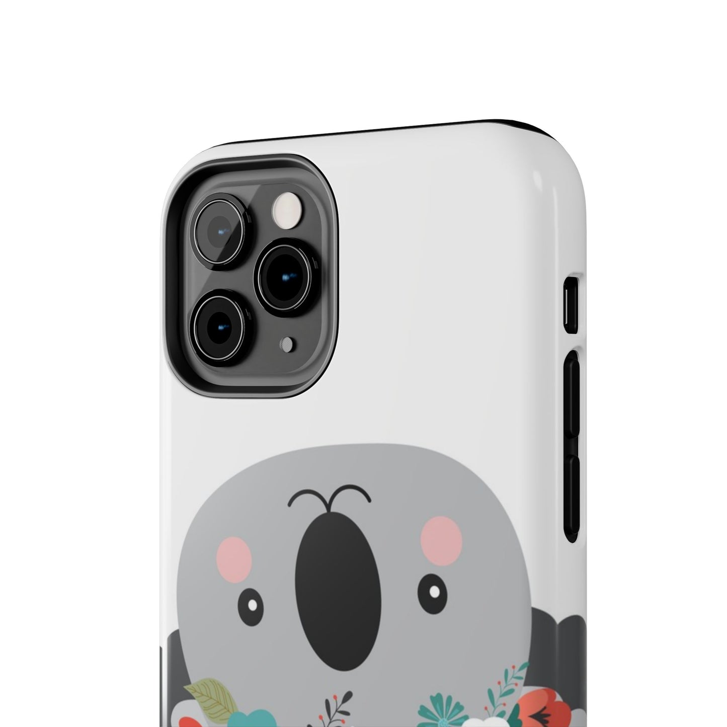 Cute Koala Floral Tough Phone Cases, Smartphone Protection, Nature Lover Gift, Animal Design, Koala Phone Cover