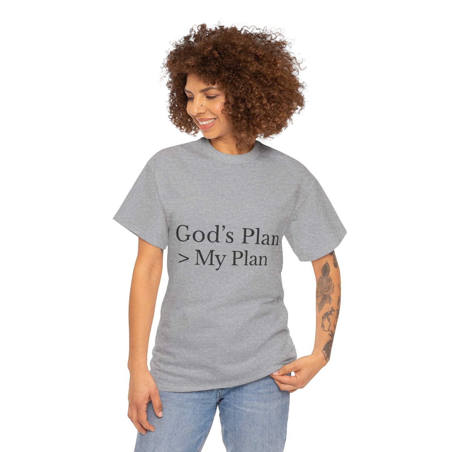 God’s Plan > My Plan T-Shirt – Christian Faith Unisex Tee