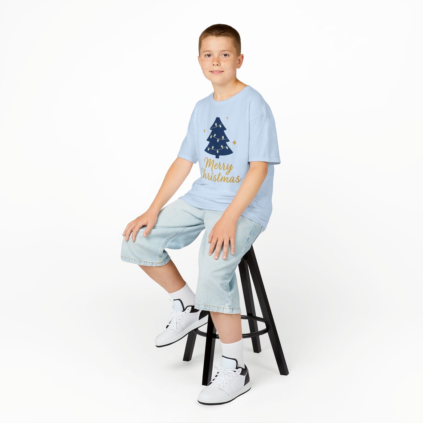 Merry Christmas Kids Heavy Cotton Tee – Christian Holiday Shirt for Children