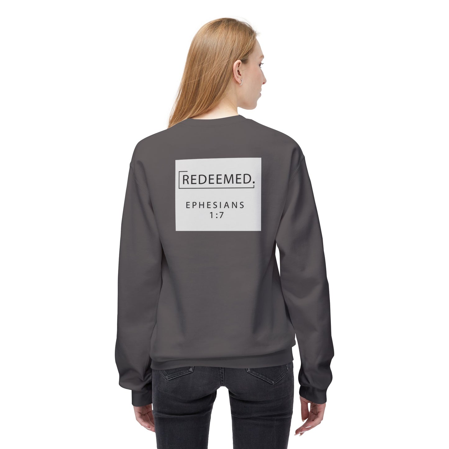 “Redemed” Crewneck Sweatshirt – Unisex Christian Apparel
