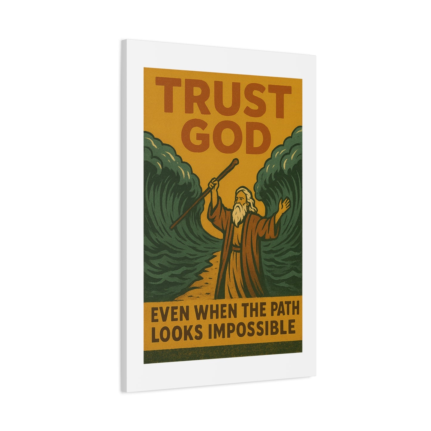 Moses and the Red Sea Wall Art | Faith-Inspired Christian Home Decor.