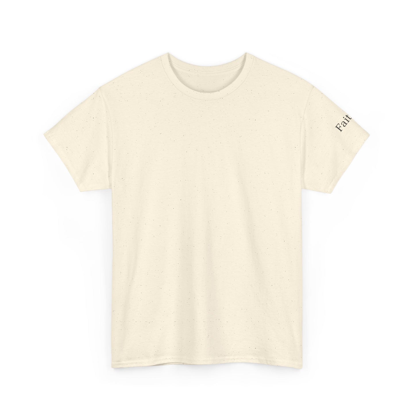 Faith Christian Heavy Cotton Tee with Cross Symbol – Unisex Inspirational T-Shirt