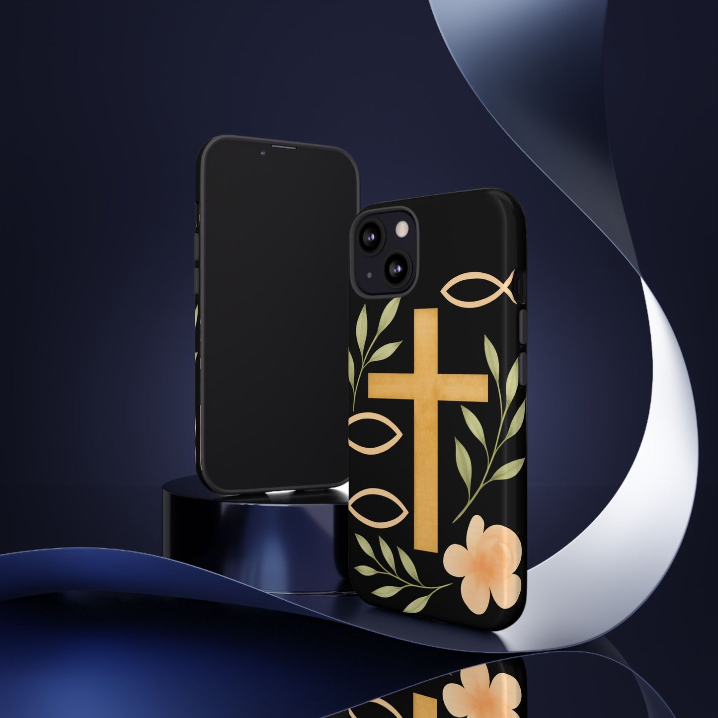 Christian Faith Phone Case with Floral Design