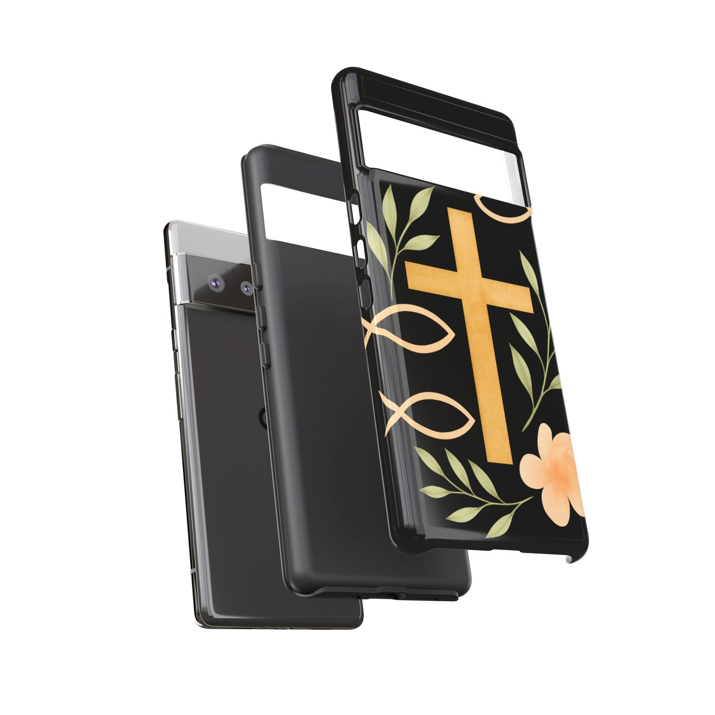 Christian Faith Phone Case with Floral Design