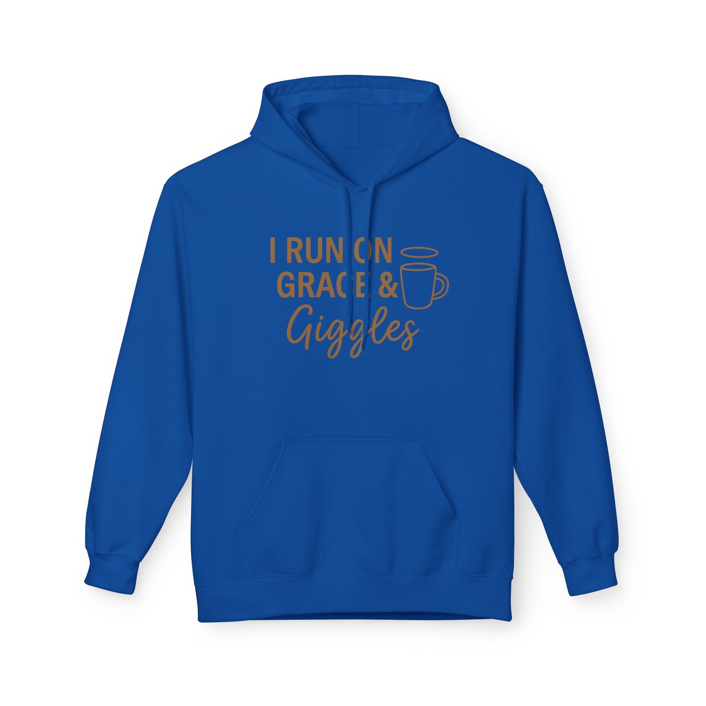 I Run on Grace and Giggles Hoodie – Funny Christian Sweatshirt for Joyful Believers.