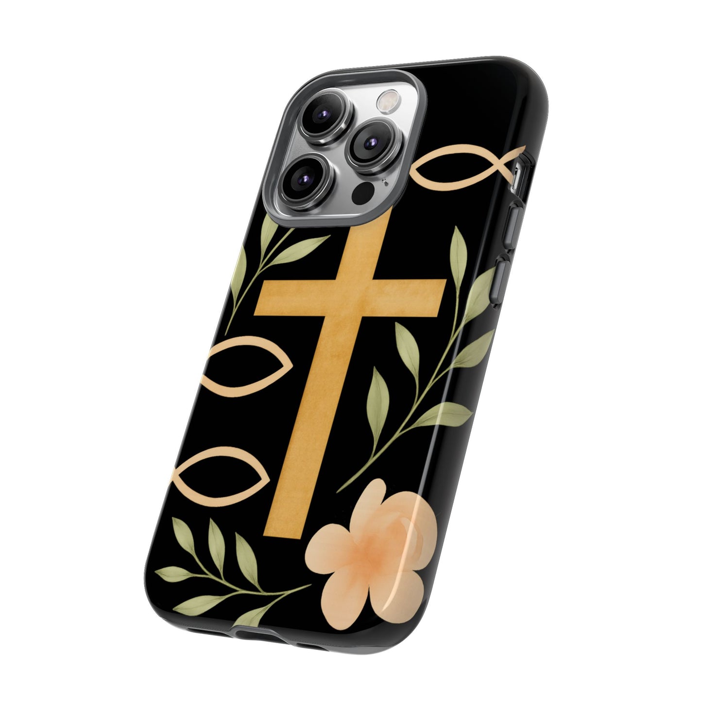 Christian Faith Phone Case with Floral Design