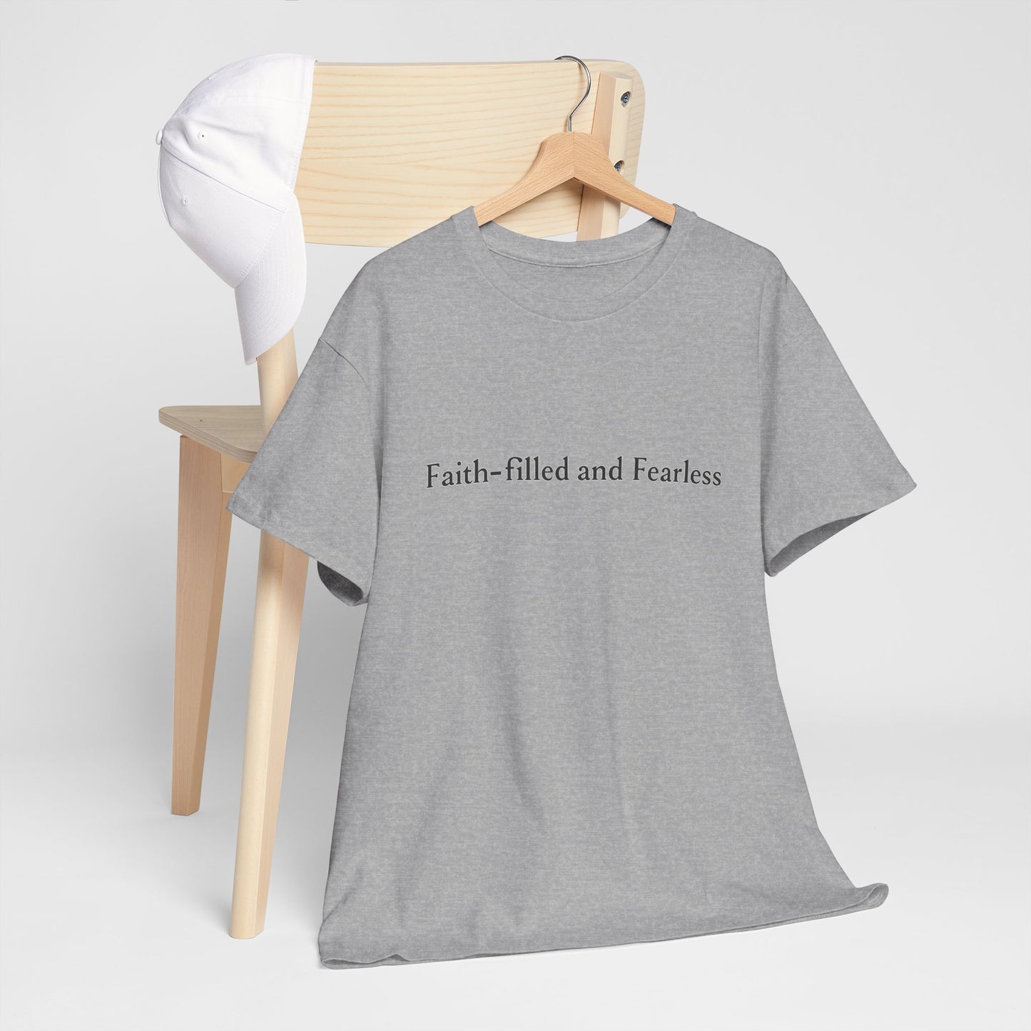Faith-Filled and Fearless Unisex T-Shirt, Casual Tee, Affirmation Shirt, Inspirational Clothing, Gift for Friends