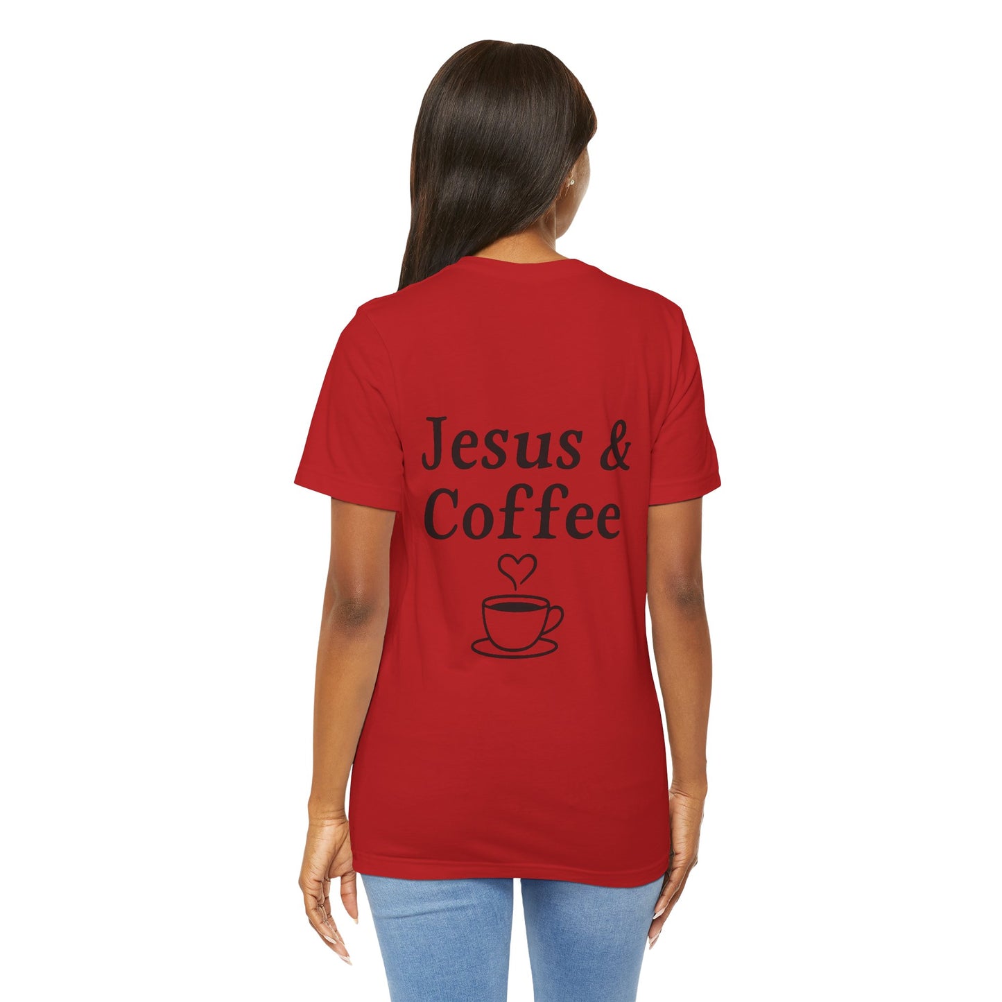 Jesus & Coffee Unisex T-Shirt | Short Sleeve Jersey Tee | Faith