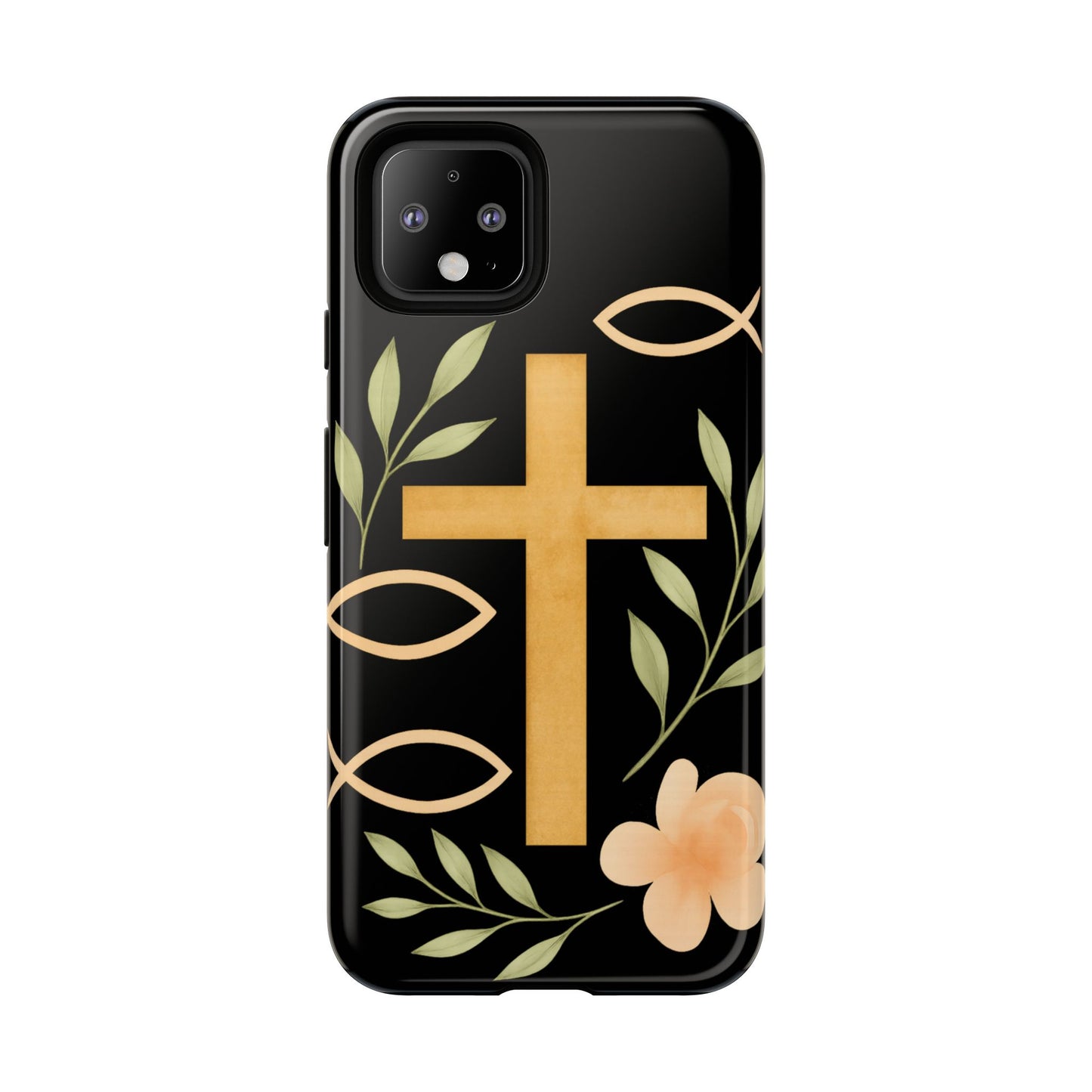 Christian Faith Phone Case with Floral Design