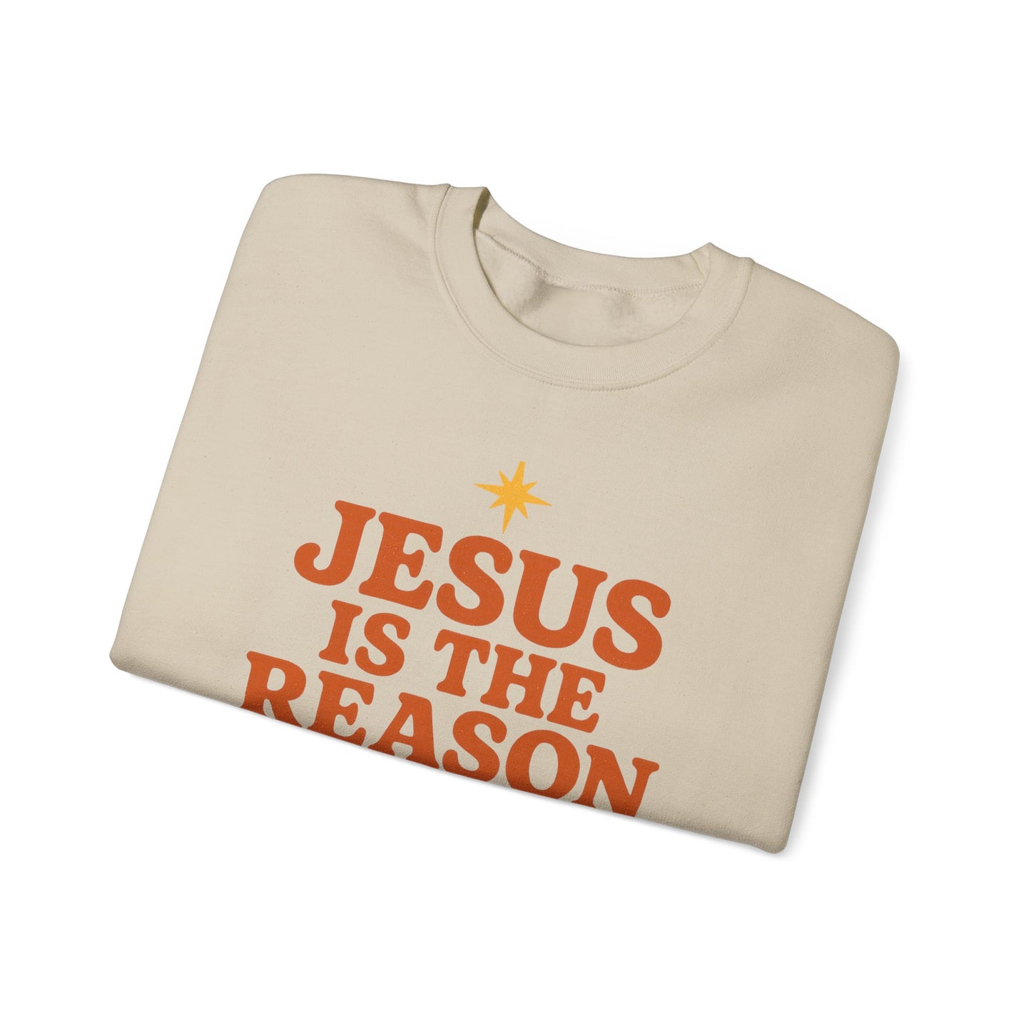 Jesus Is the Reason for the Season – Retro Unisex Christian Christmas Sweatshirt