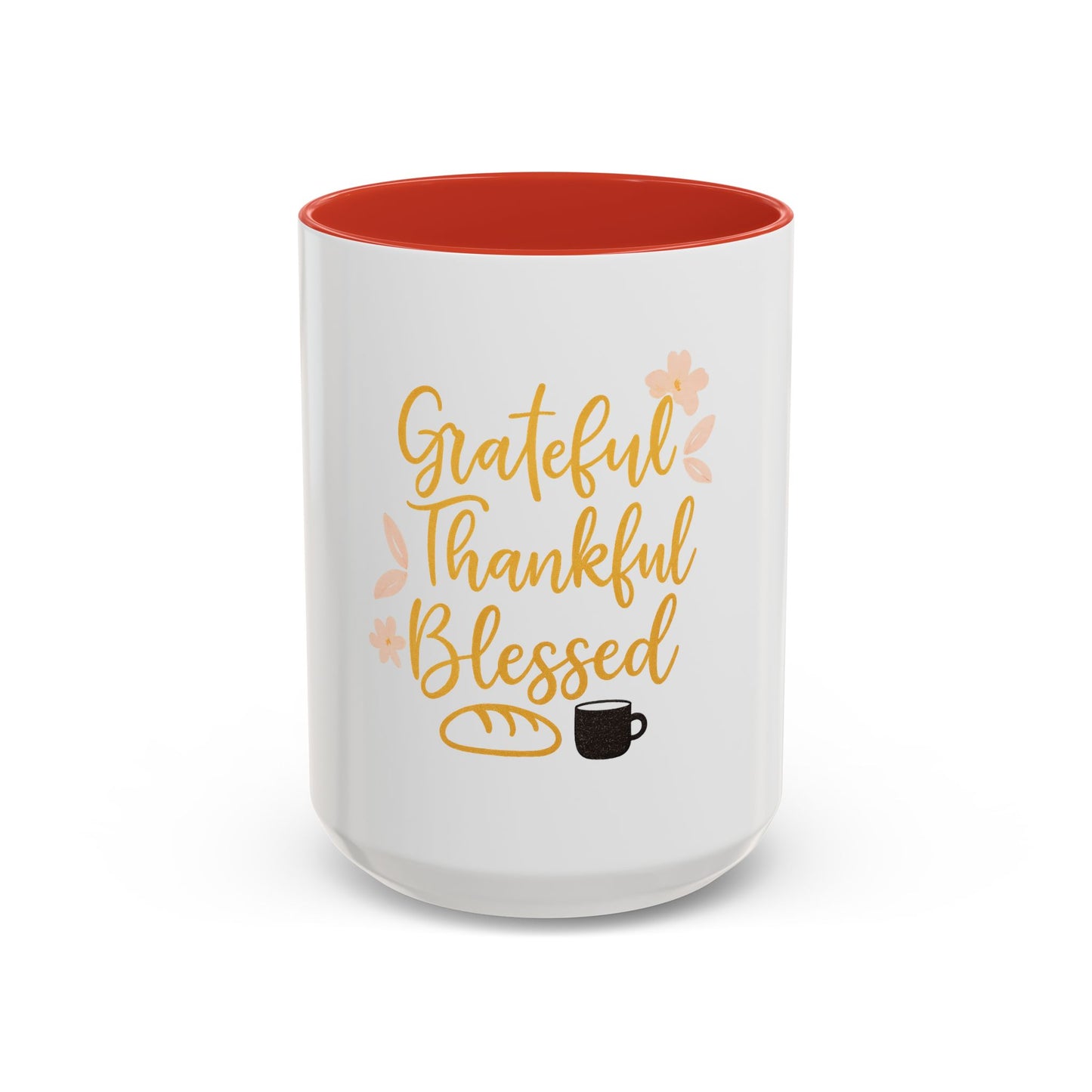 Grateful Thankful Blessed Mug | Coffee Mug for Inspirational Gifts, Office Decor, Housewarming Gift, Motivational Drinkware
