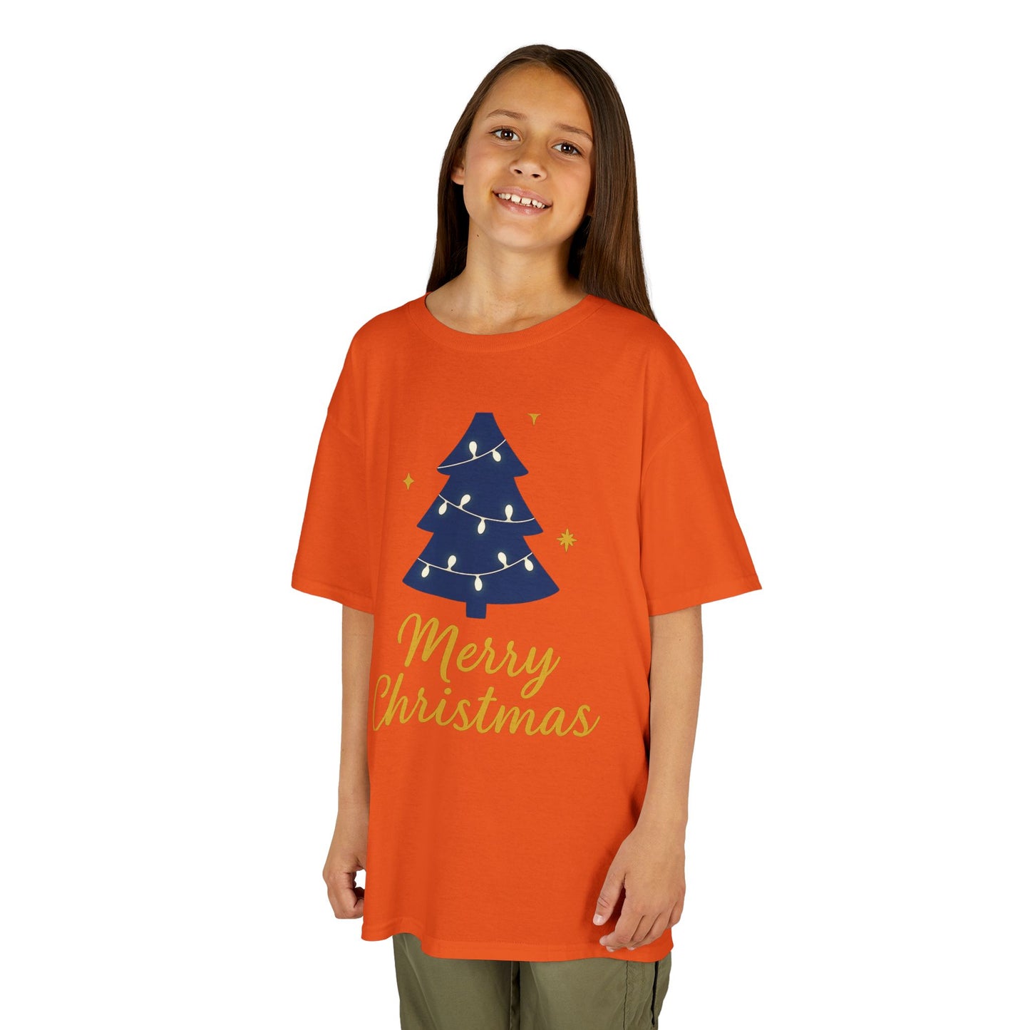 Merry Christmas Kids Heavy Cotton Tee – Christian Holiday Shirt for Children