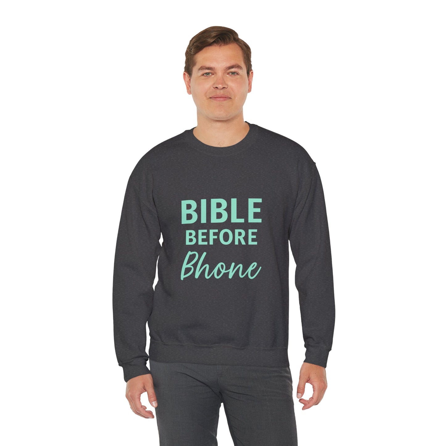 “Bible Before Phone Unisex Christian Sweatshirt”