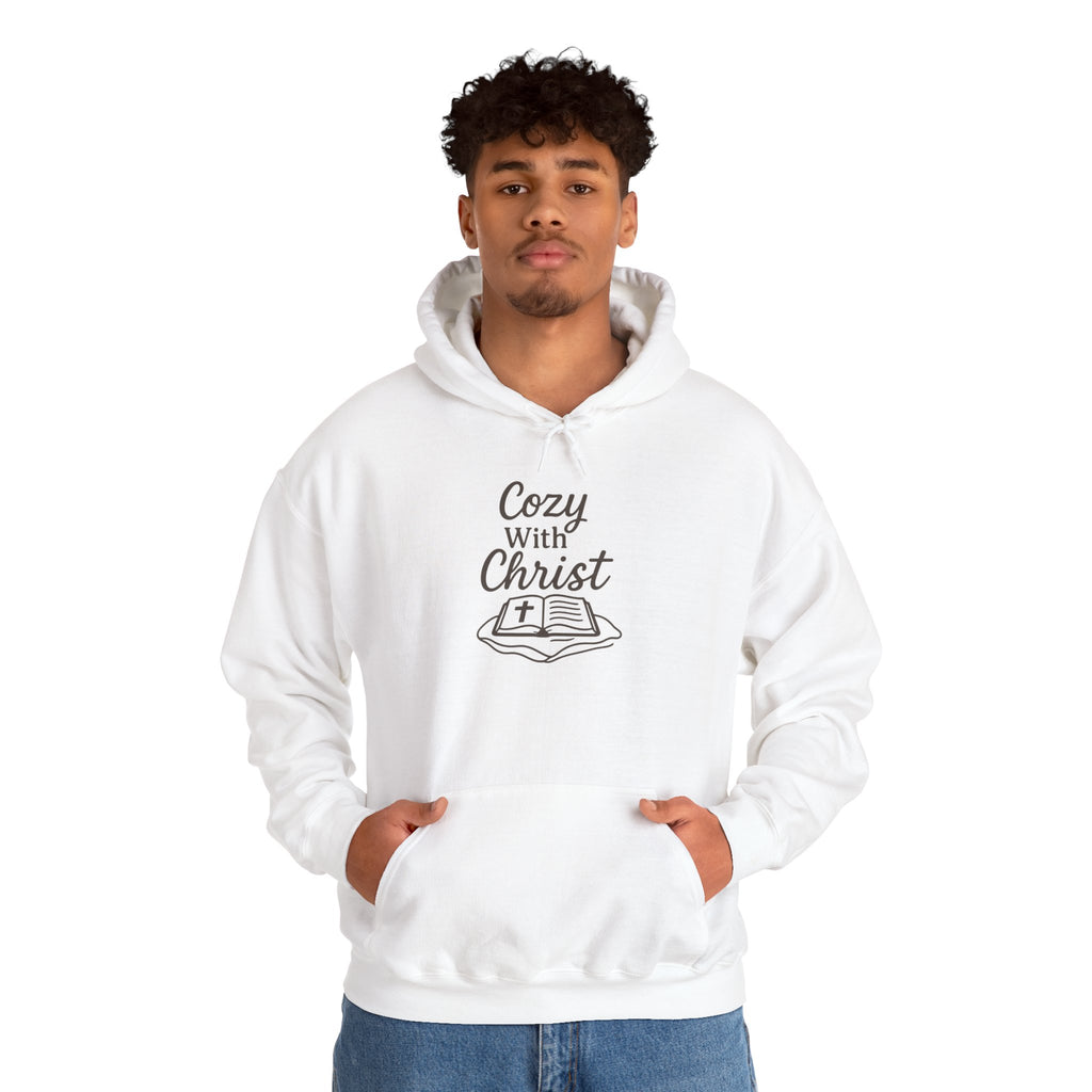 Cozy With Christ Hooded Sweatshirt | Christian Comfort Hoodie | Lexad Designs