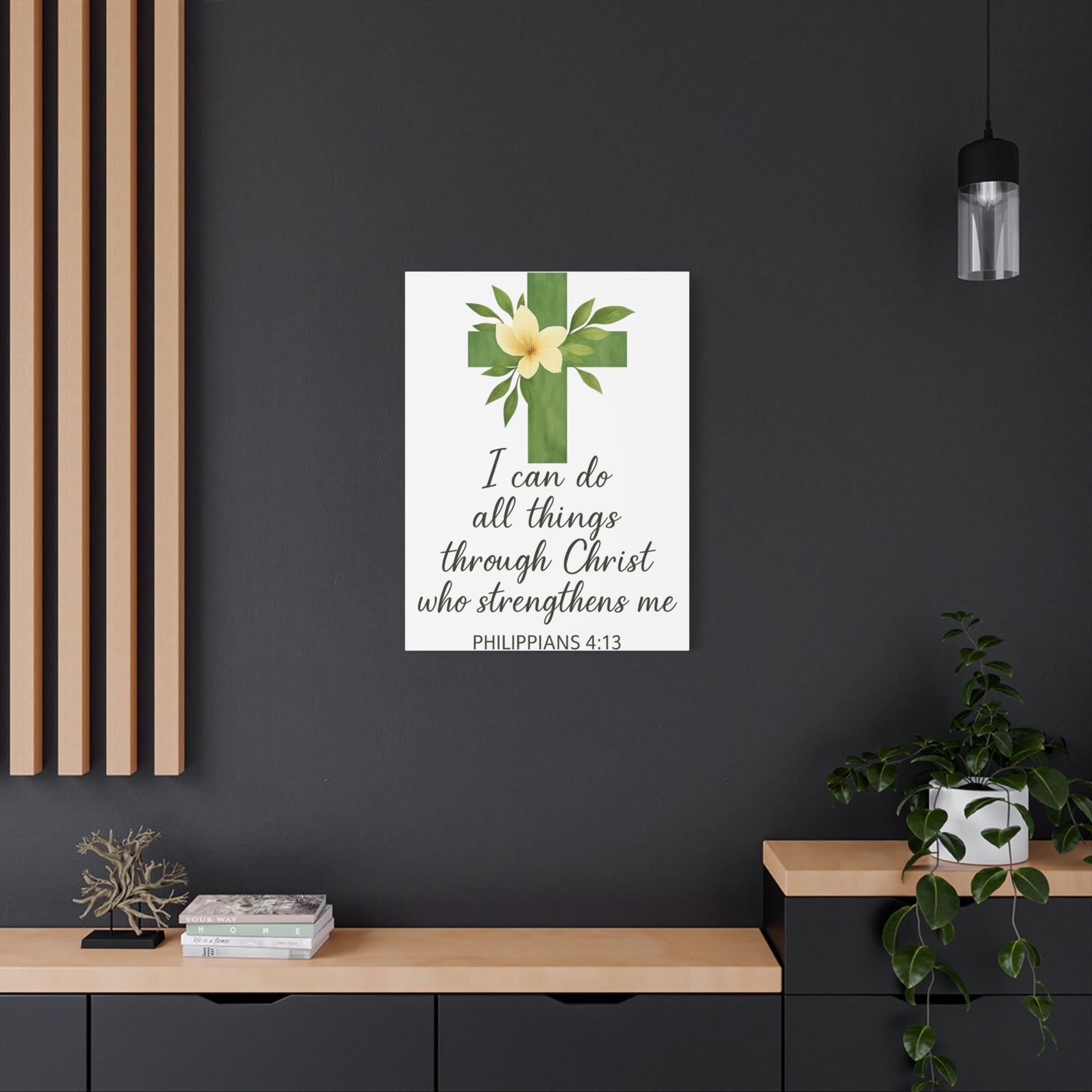Philippians 4:13 Wall Art | Christian Scripture Home Decor