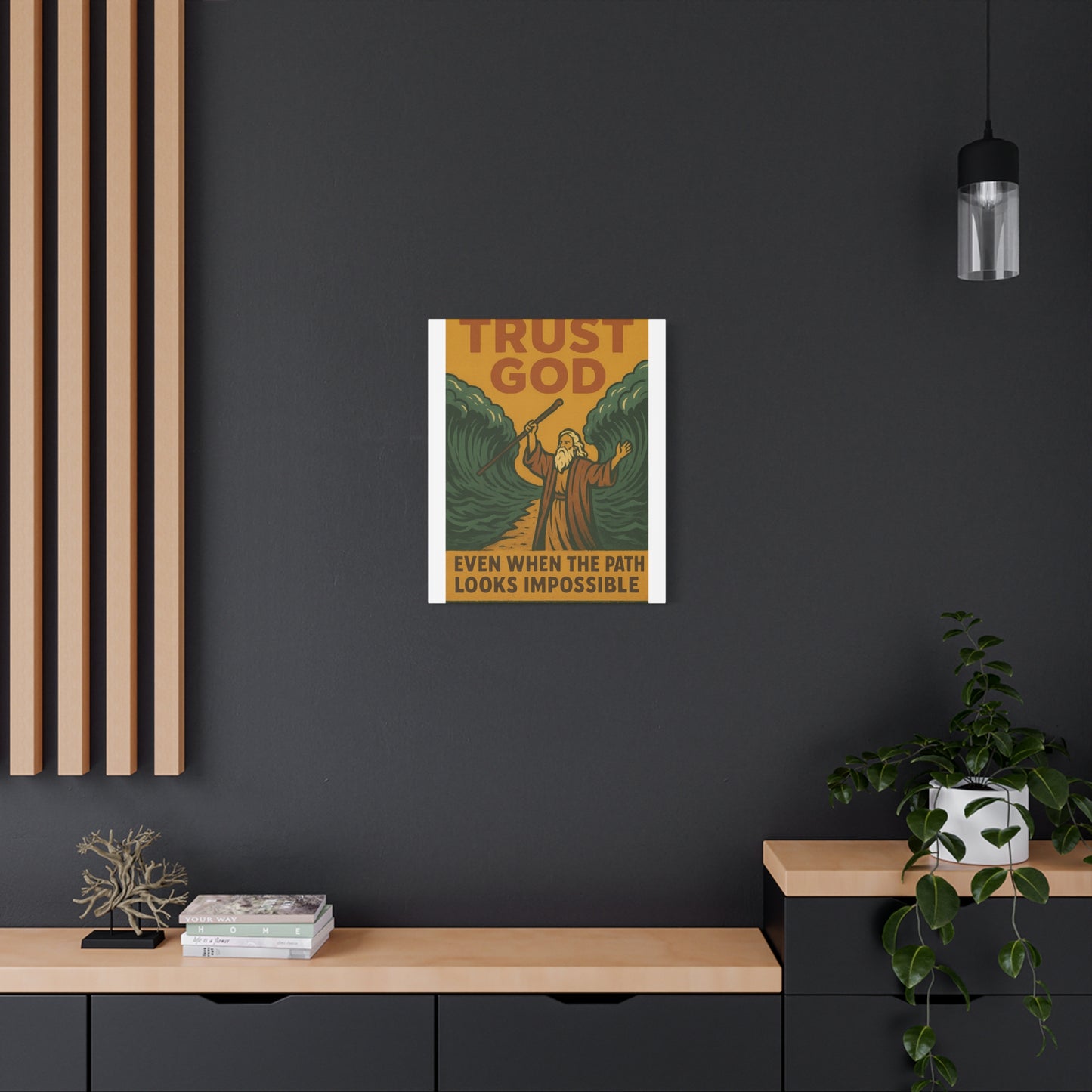 Moses and the Red Sea Wall Art | Faith-Inspired Christian Home Decor.