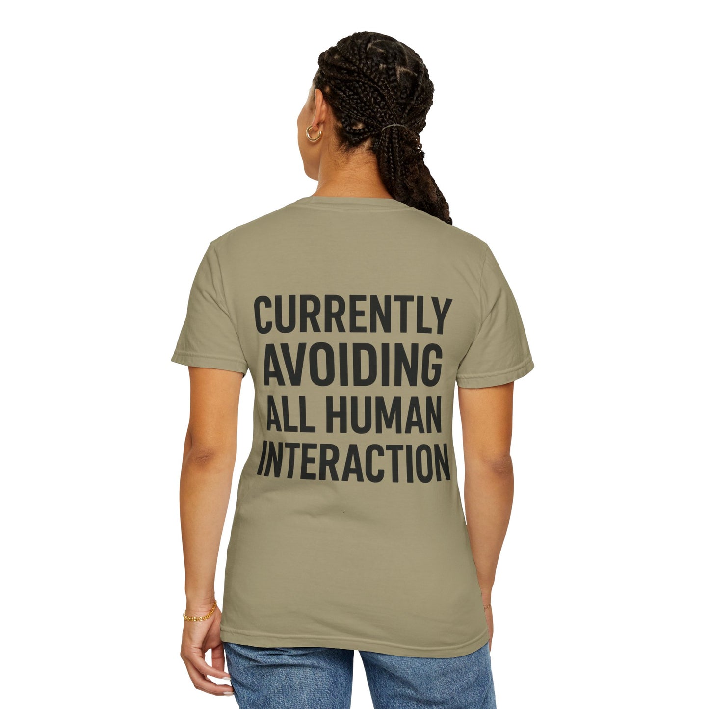 Currently Avoiding All Human Interaction – Funny Minimalist Unisex T-Shirt