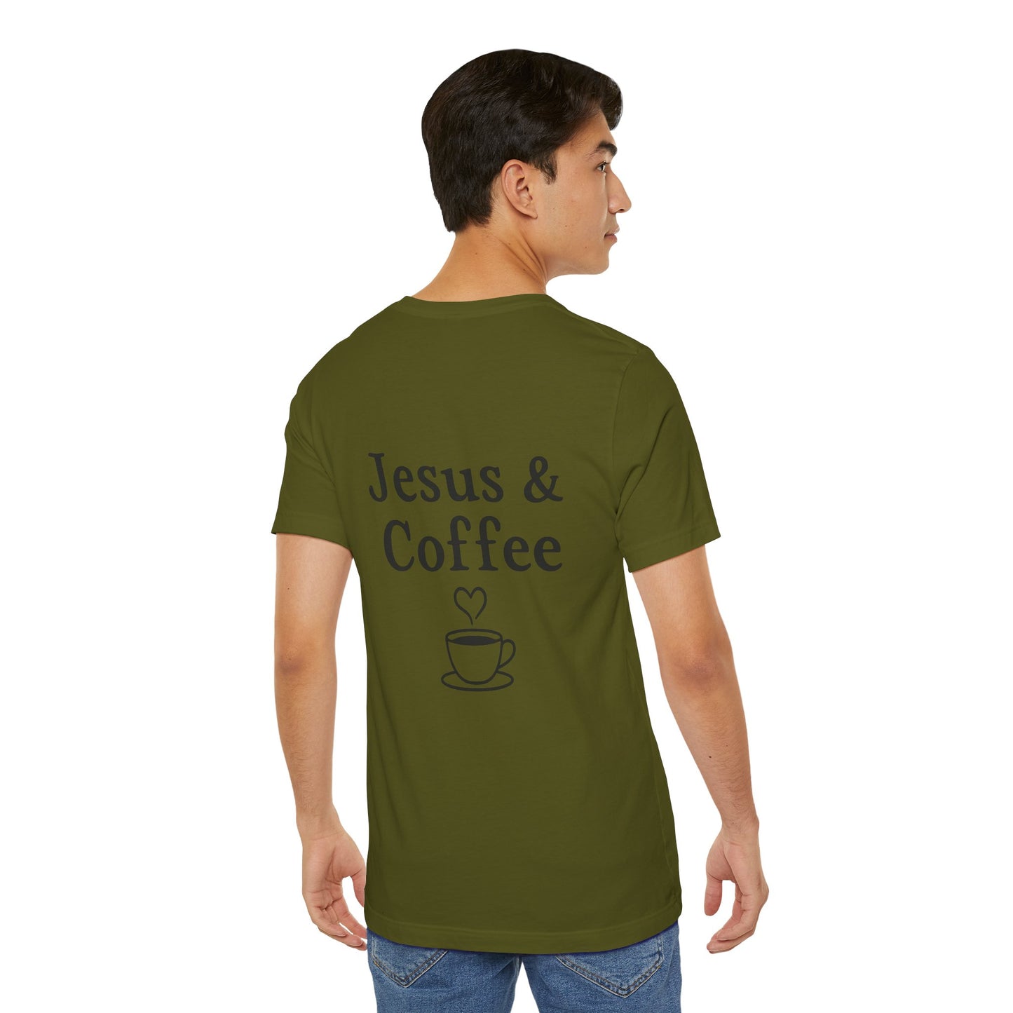 Jesus & Coffee Unisex T-Shirt | Short Sleeve Jersey Tee | Faith
