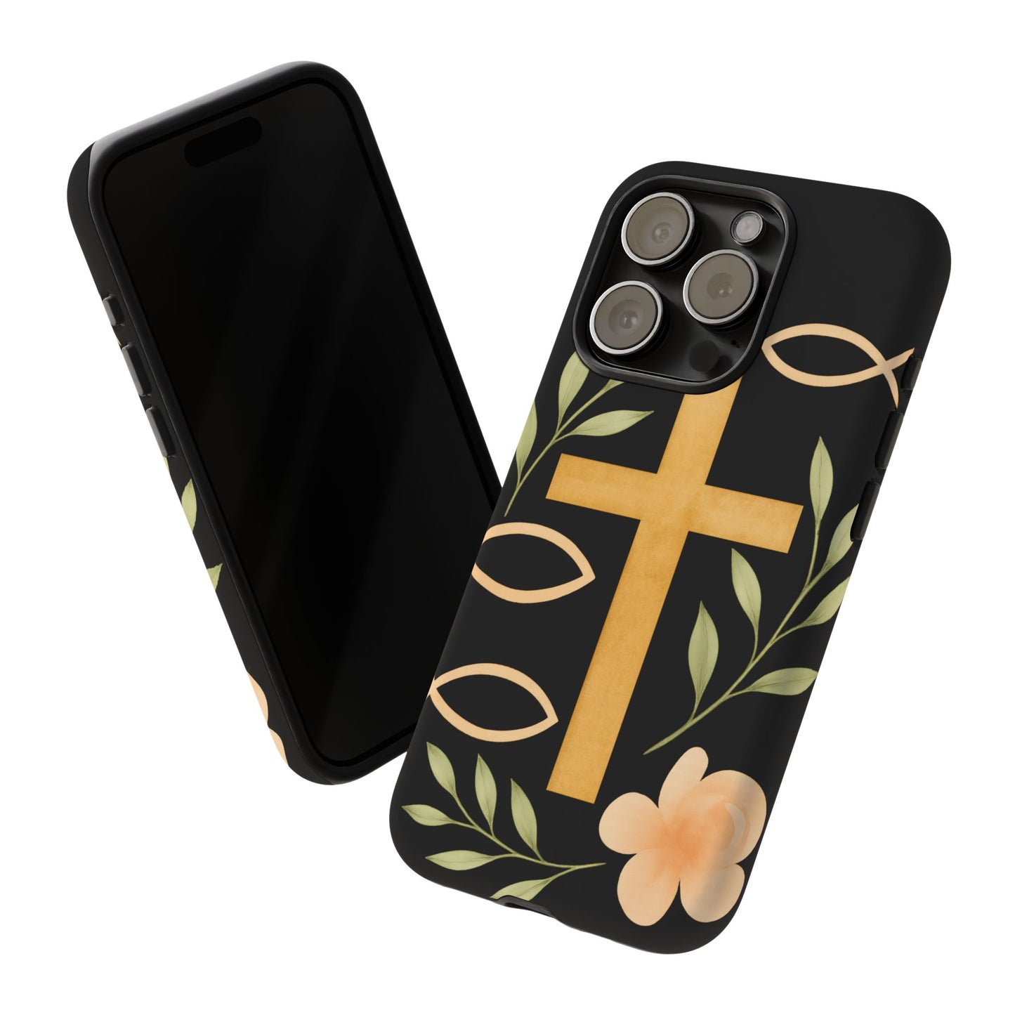 Christian Faith Phone Case with Floral Design