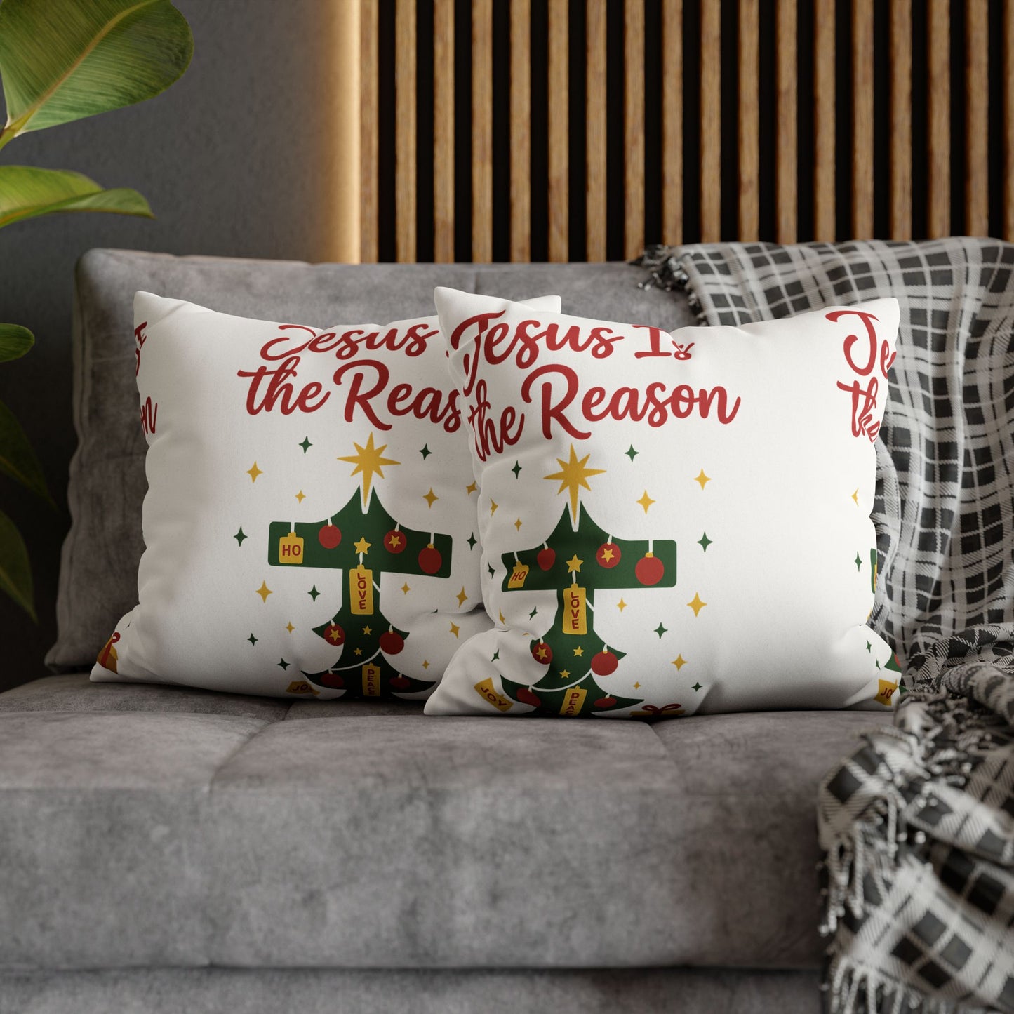 Christmas Decorative Pillowcase - Jesus Is the Reason