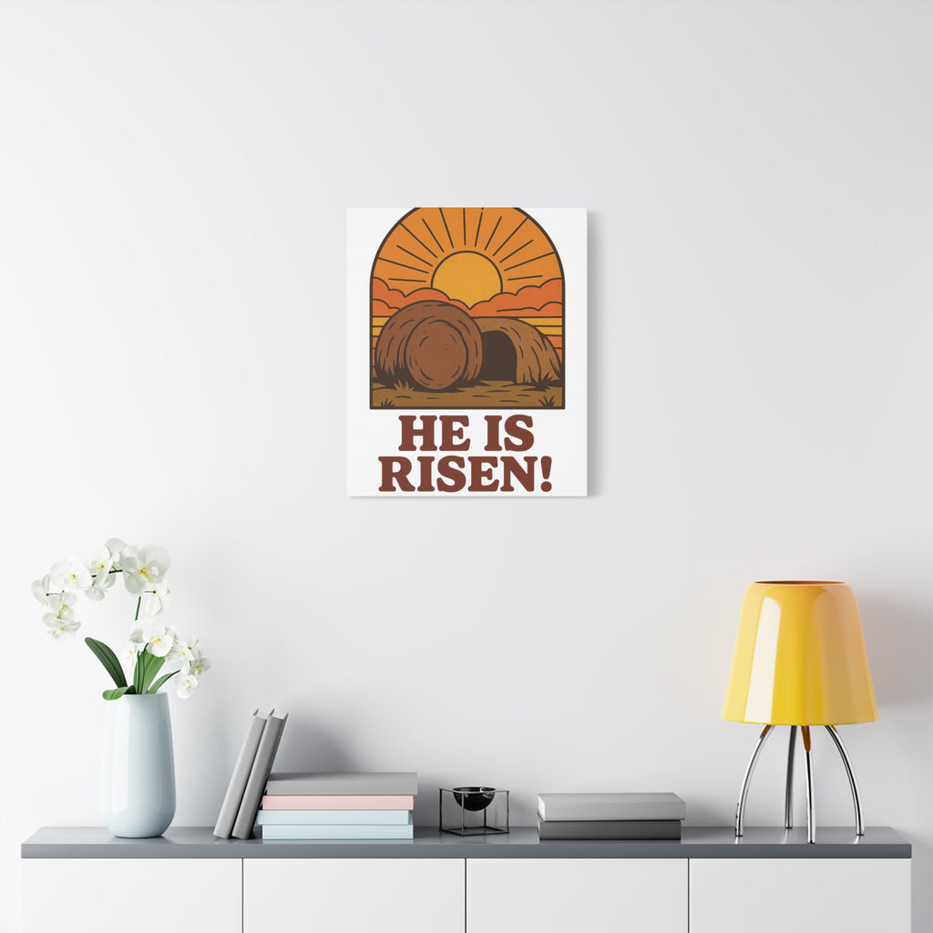 He Is Risen Wall Art | Empty Tomb Christian Poster | Easter Resurrection Morning Home Decor