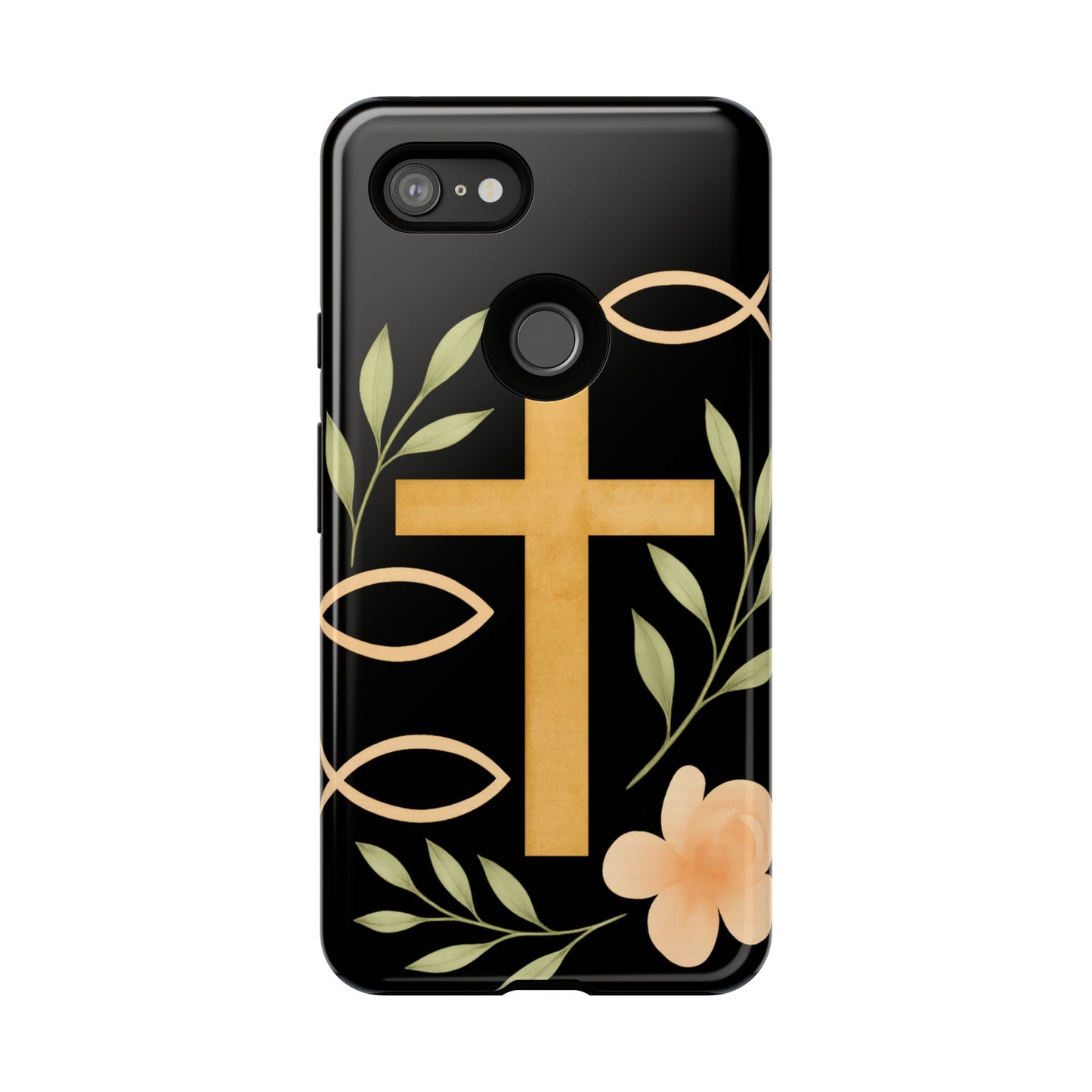 Christian Faith Phone Case with Floral Design