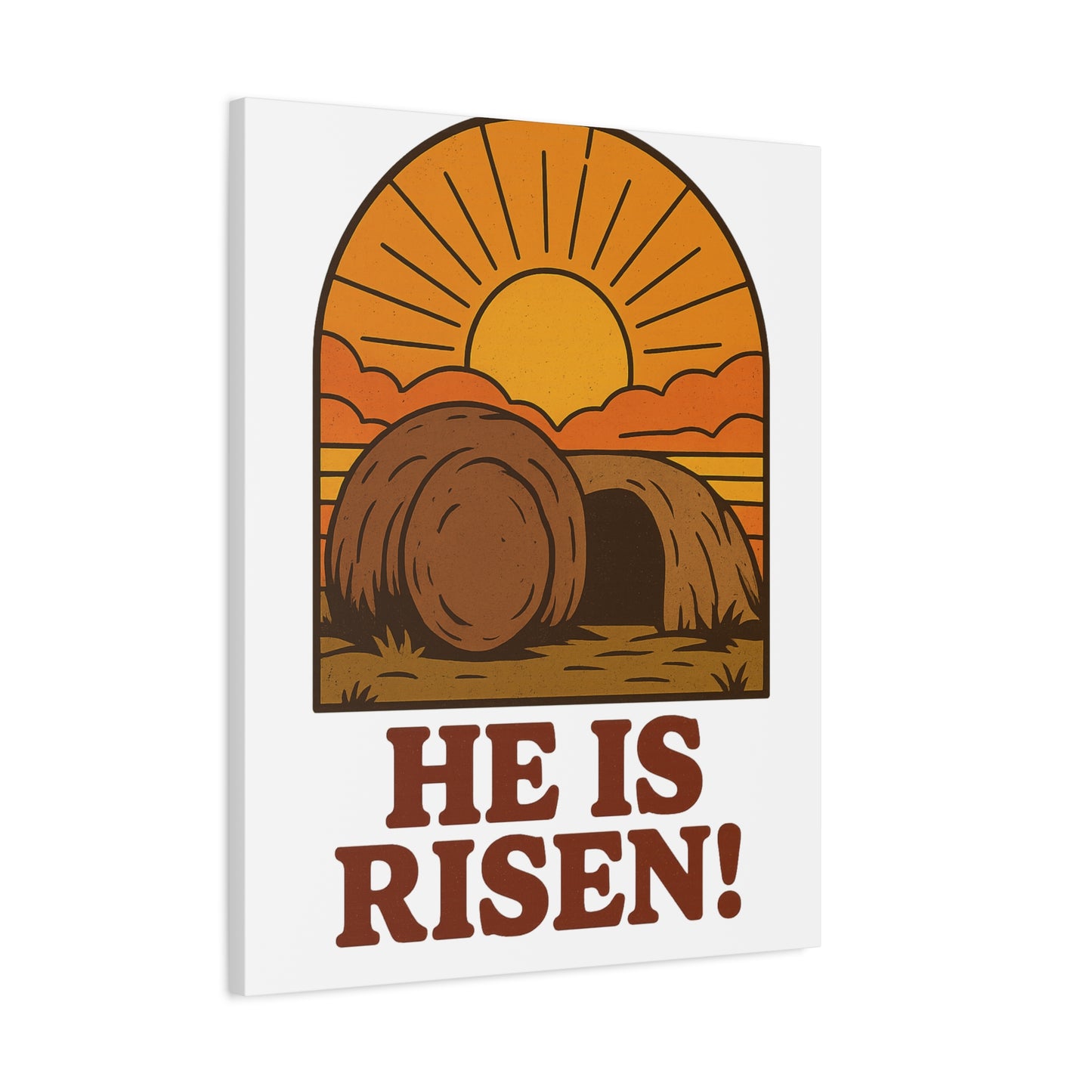 He Is Risen Wall Art | The Empty Tomb Christian Poster – Resurrection Morning Decor.