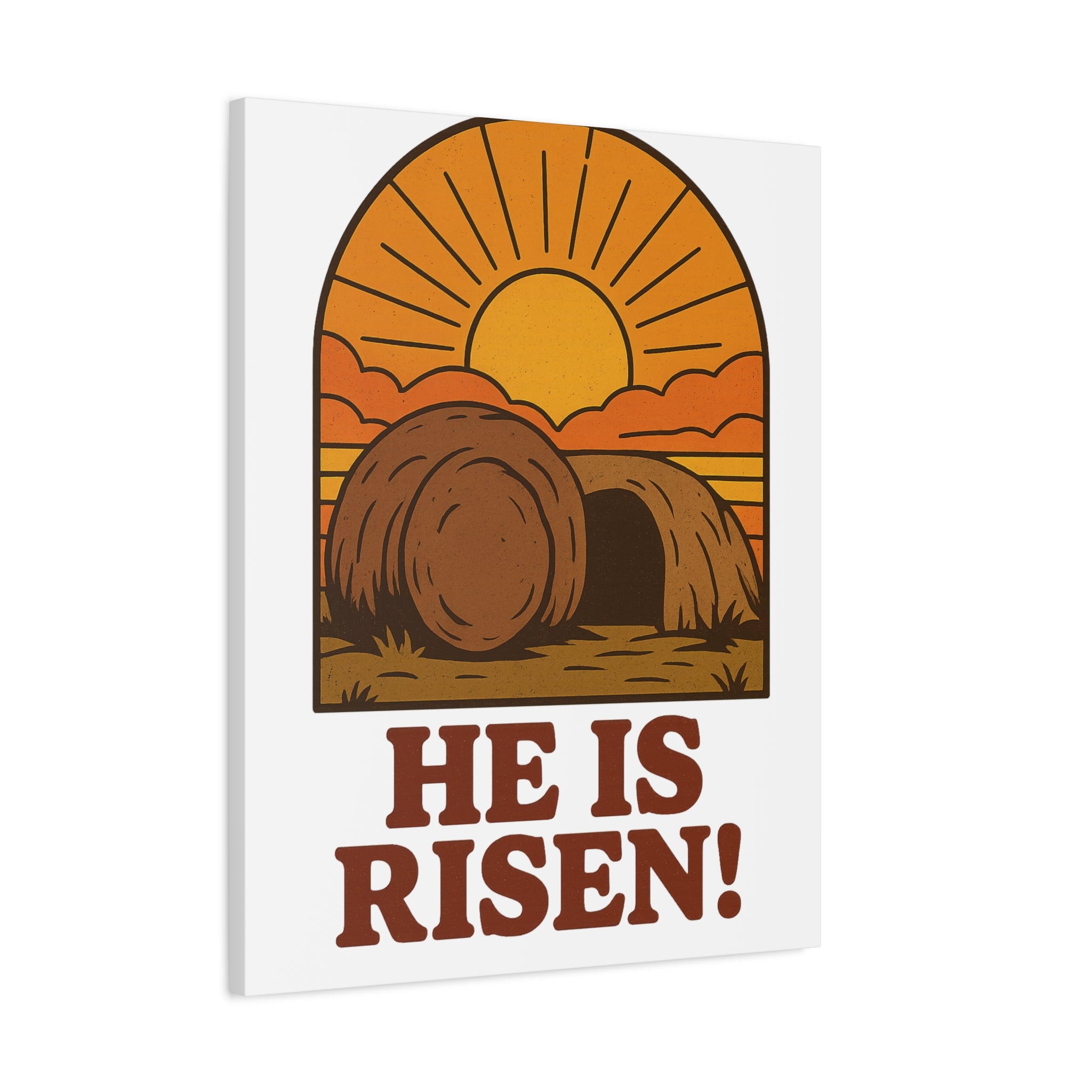 He Is Risen Wall Art | Empty Tomb Christian Poster | Easter Resurrection Morning Home Decor