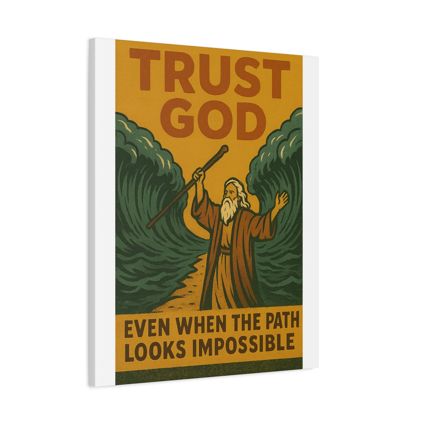 Moses and the Red Sea Wall Art | Faith-Inspired Christian Home Decor.