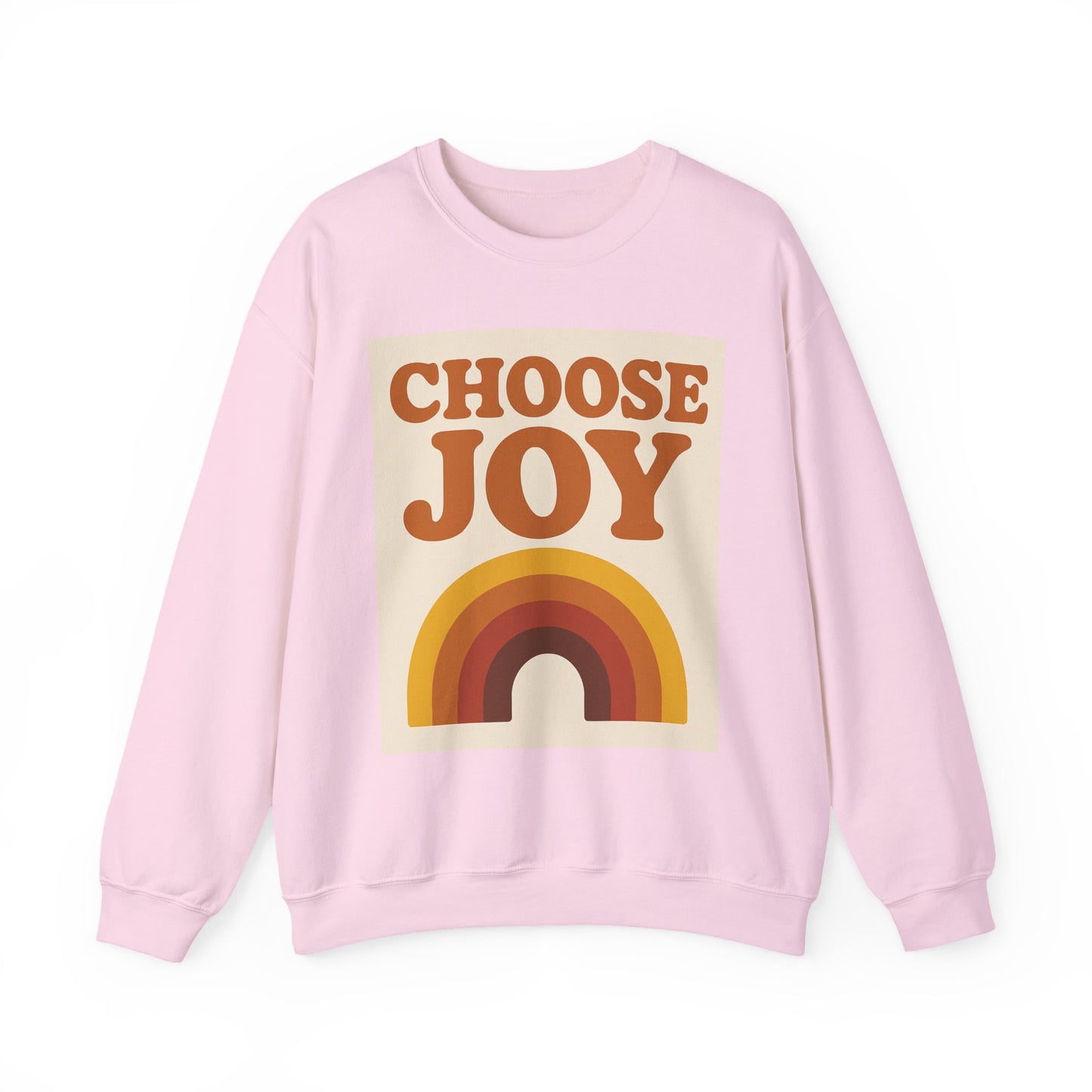 Choose Joy Rainbow Crewneck Sweatshirt, Unisex Sweatshirt, Motivational Gift, Cozy Layer, Fall Fashion, Positive Vibes