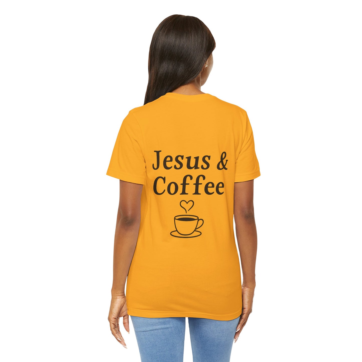 Jesus & Coffee Unisex T-Shirt | Short Sleeve Jersey Tee | Faith