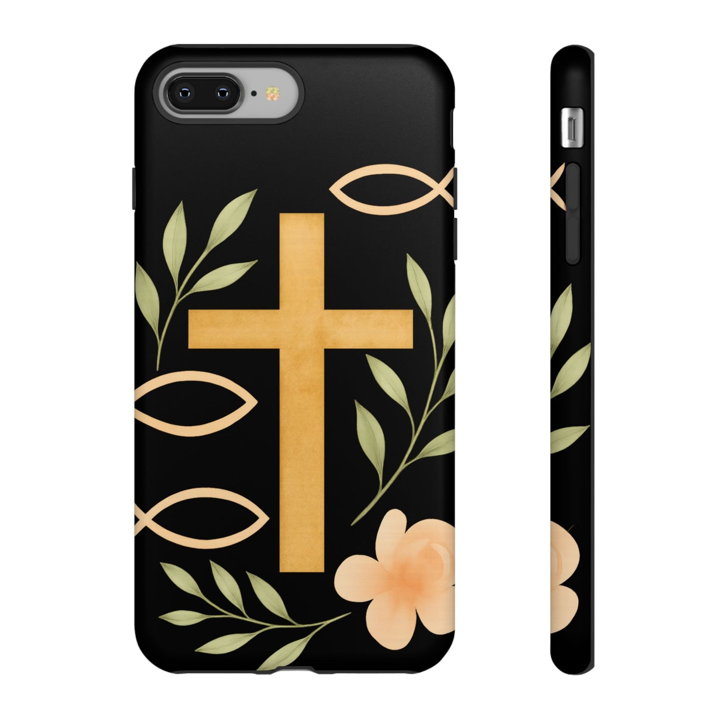 Christian Faith Phone Case with Floral Design