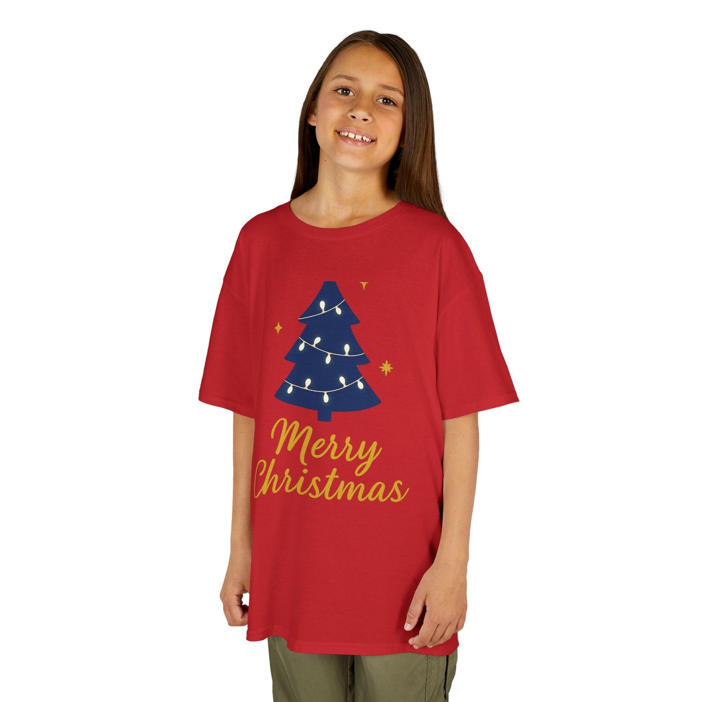 Merry Christmas Kids Heavy Cotton Tee – Christian Holiday Shirt for Children