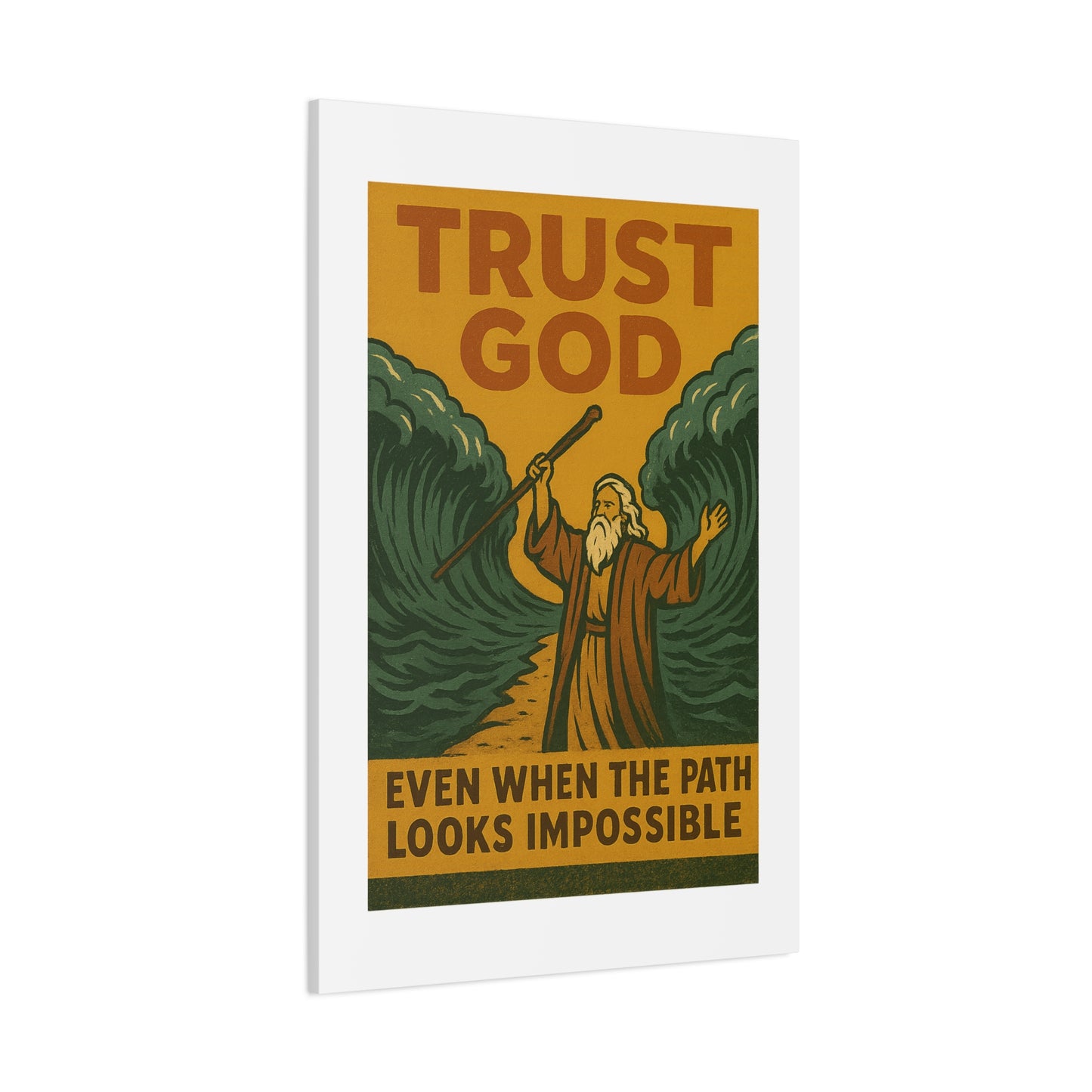 Moses and the Red Sea Wall Art | Faith-Inspired Christian Home Decor.