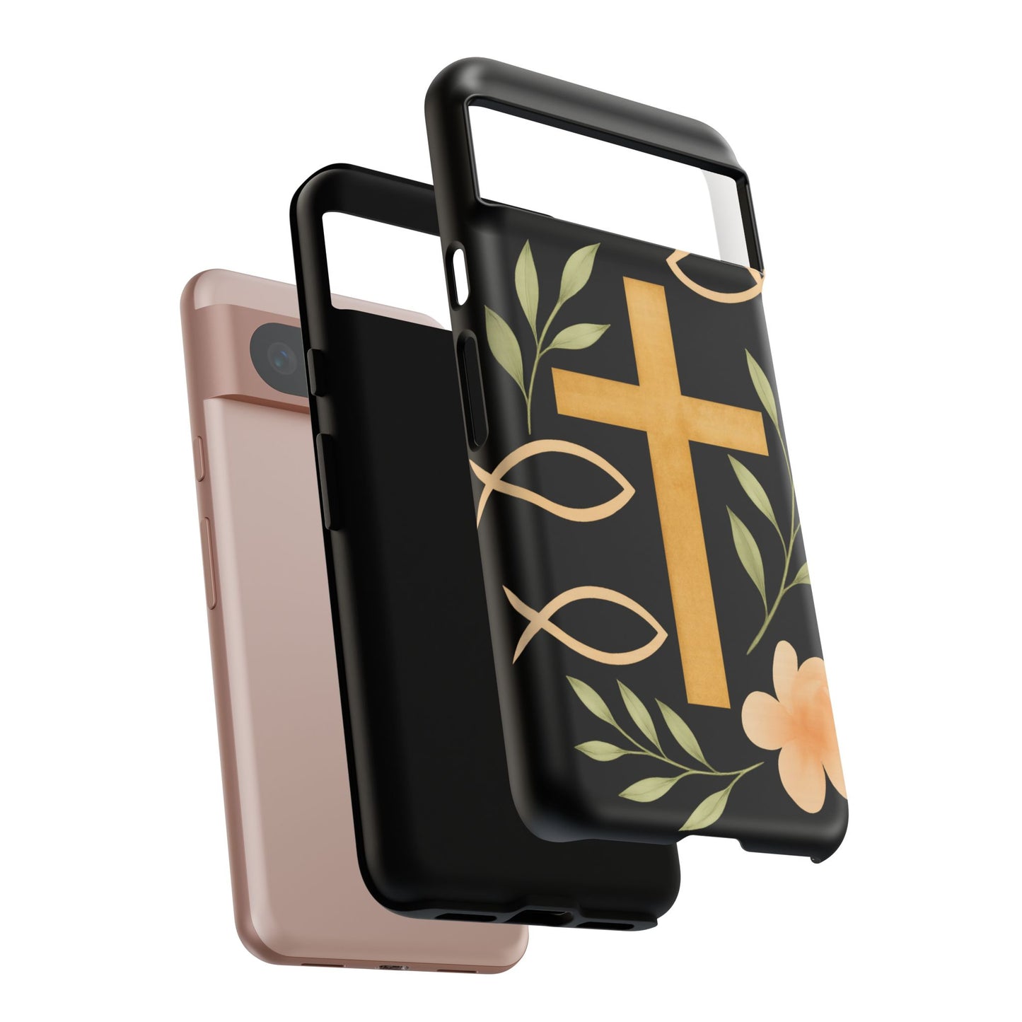 Christian Faith Phone Case with Floral Design