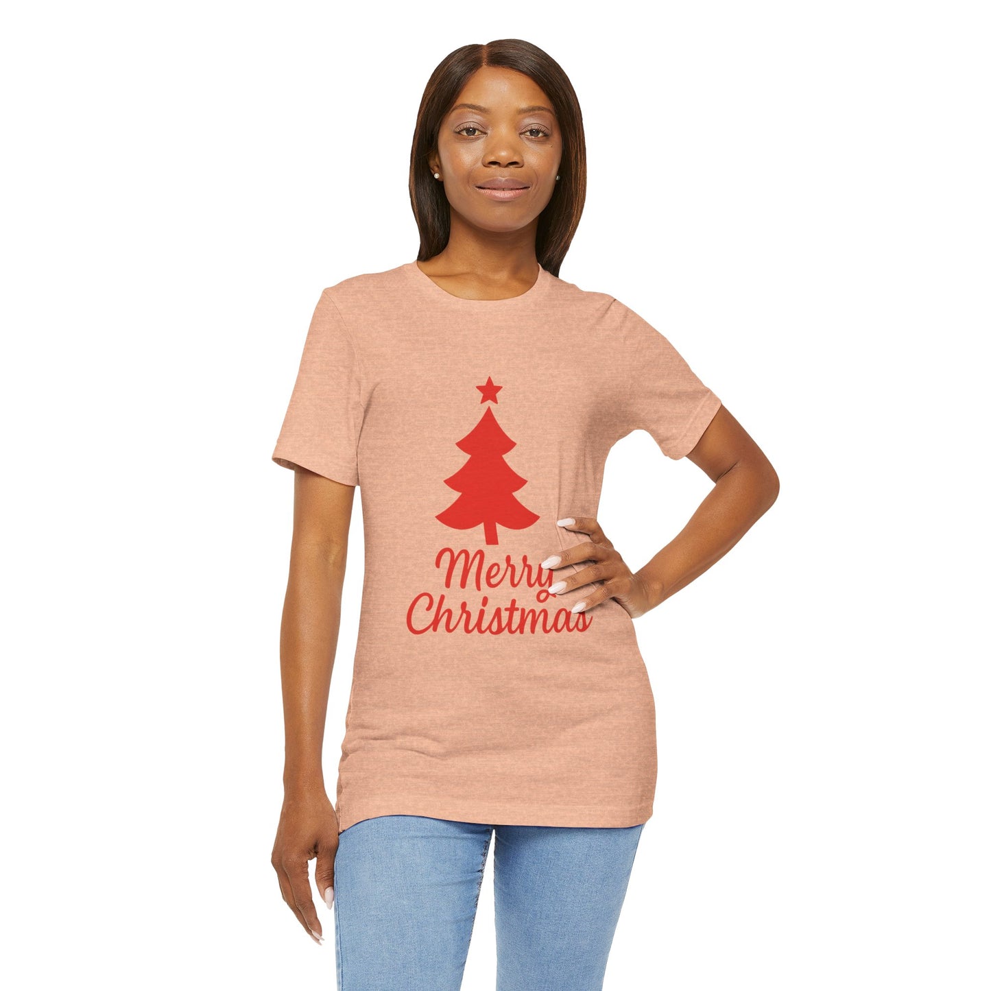 Merry Christmas Unisex Heavy Cotton Tee – Faith-Inspired Holiday Shirt