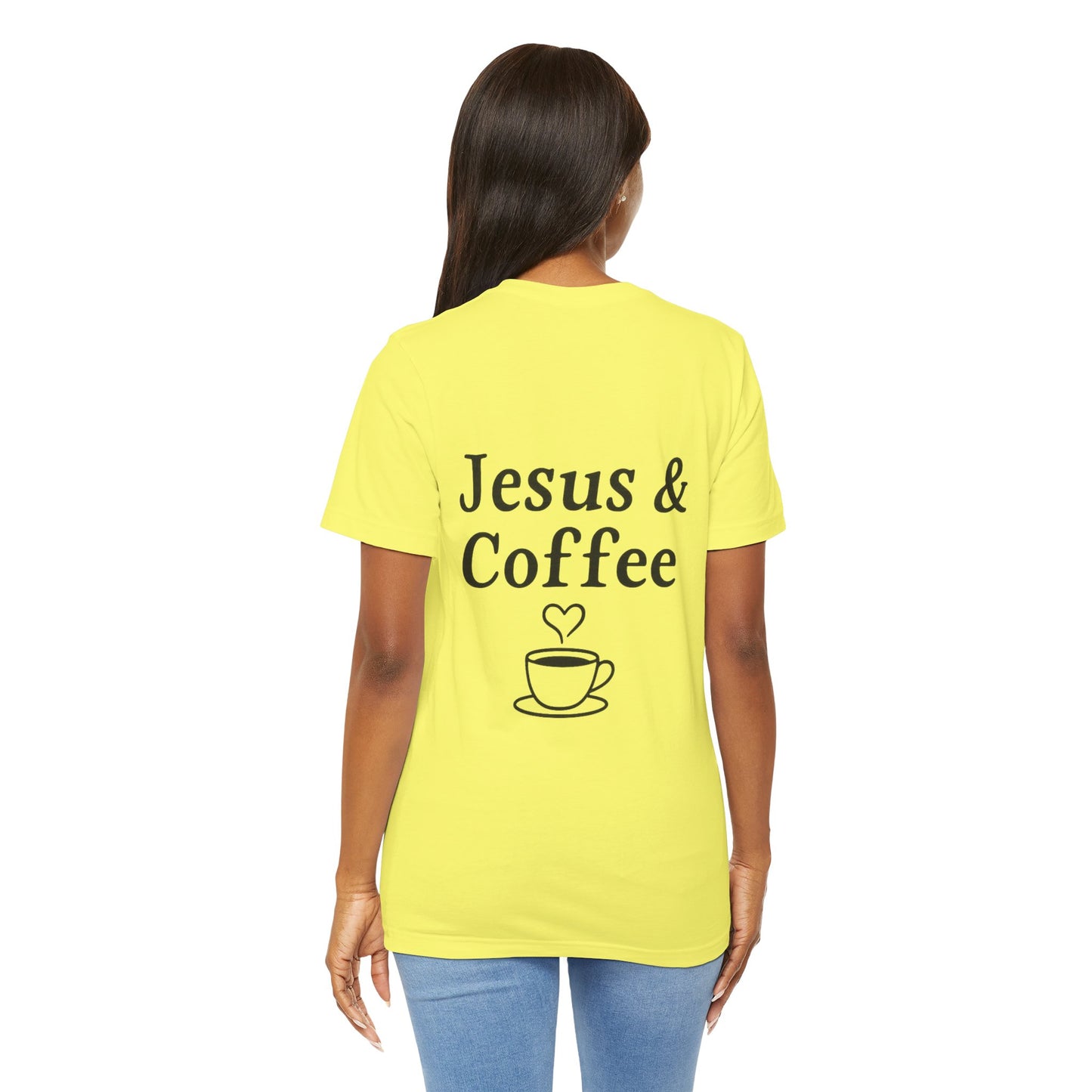 Jesus & Coffee Unisex T-Shirt | Short Sleeve Jersey Tee | Faith