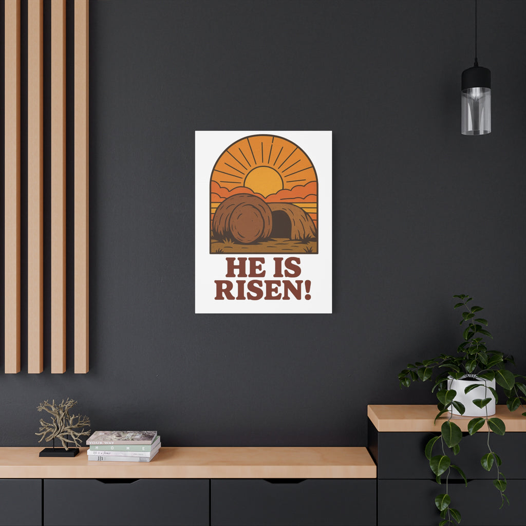 He Is Risen Wall Art | Empty Tomb Christian Poster | Easter Resurrection Morning Home Decor