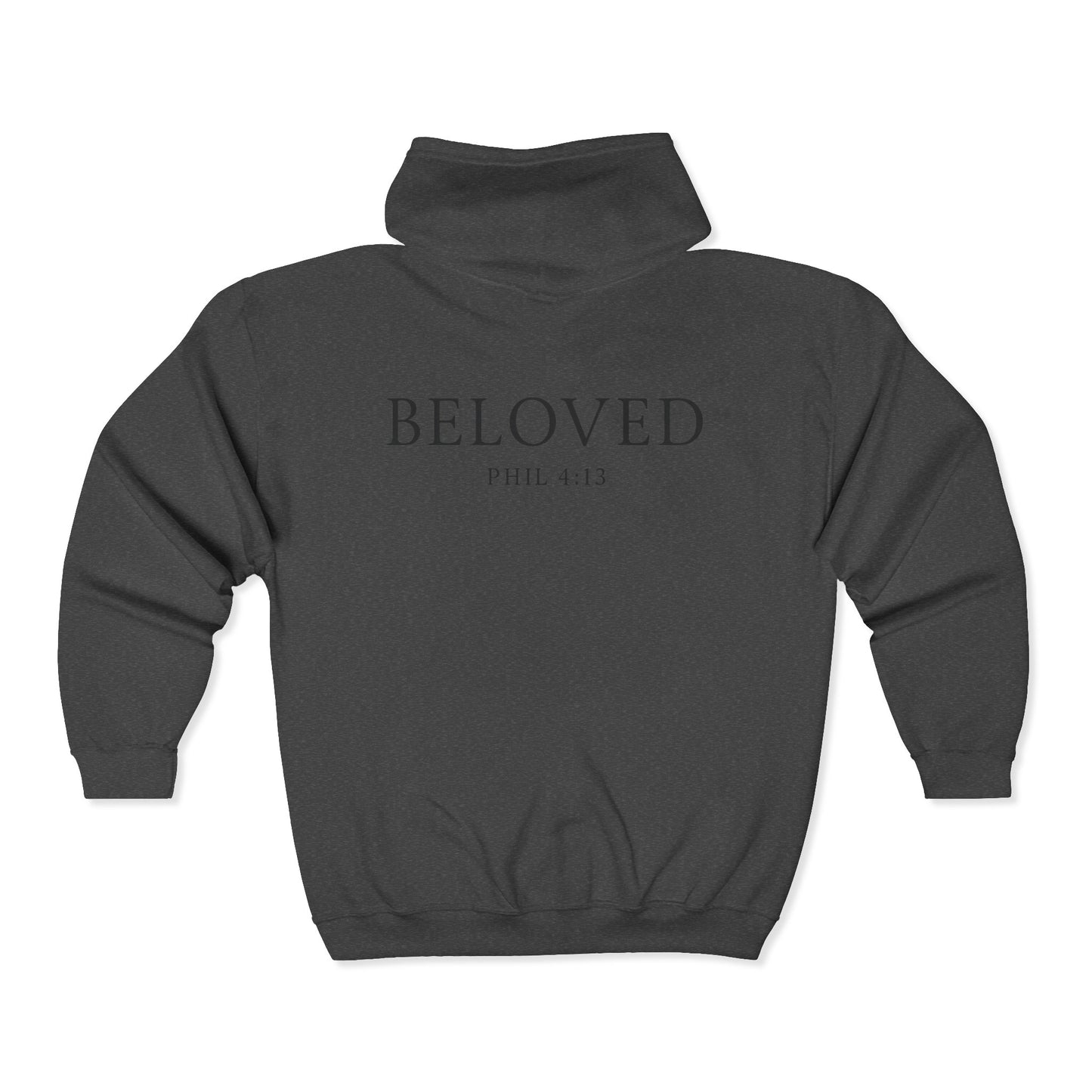 Beloved Phil 4:13 Full Zip Hoodie | Unisex Heavy Blend Sweatshirt