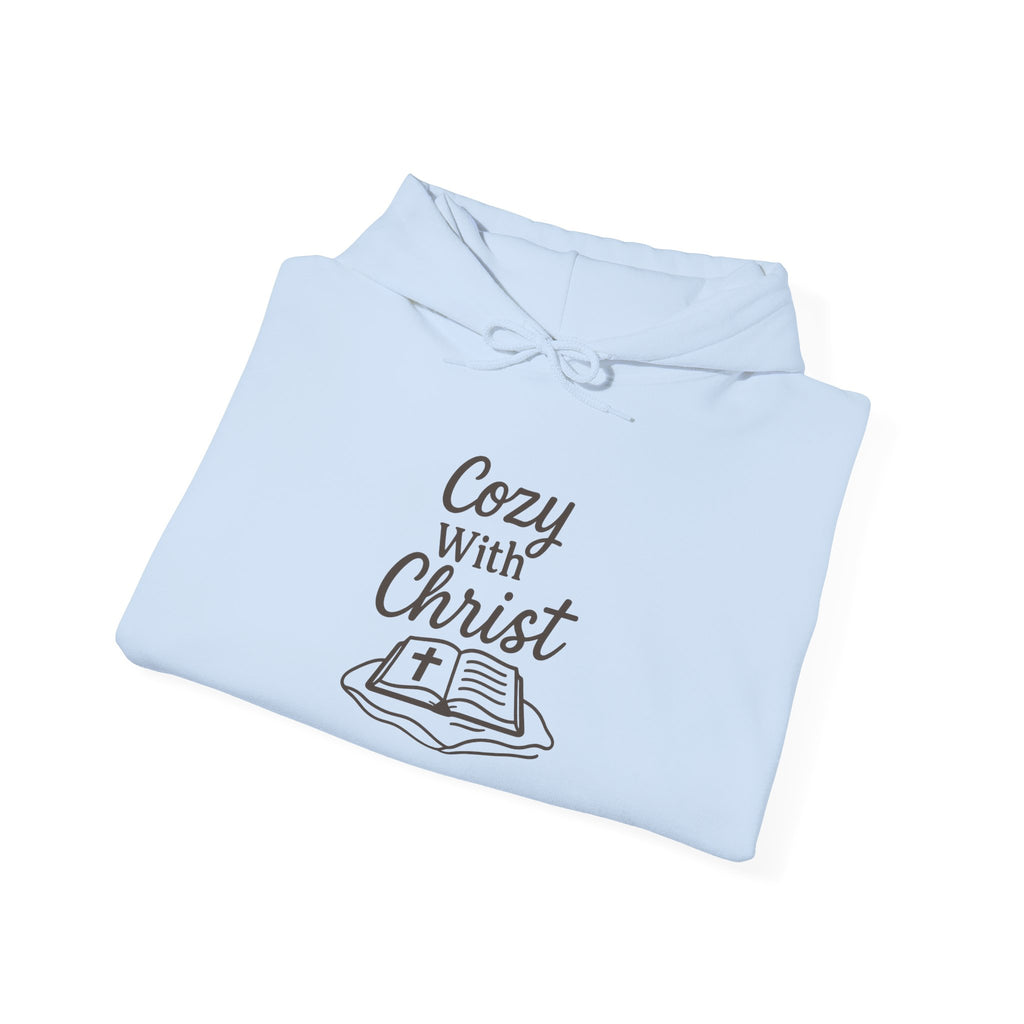 Cozy With Christ Hooded Sweatshirt | Christian Comfort Hoodie | Lexad Designs