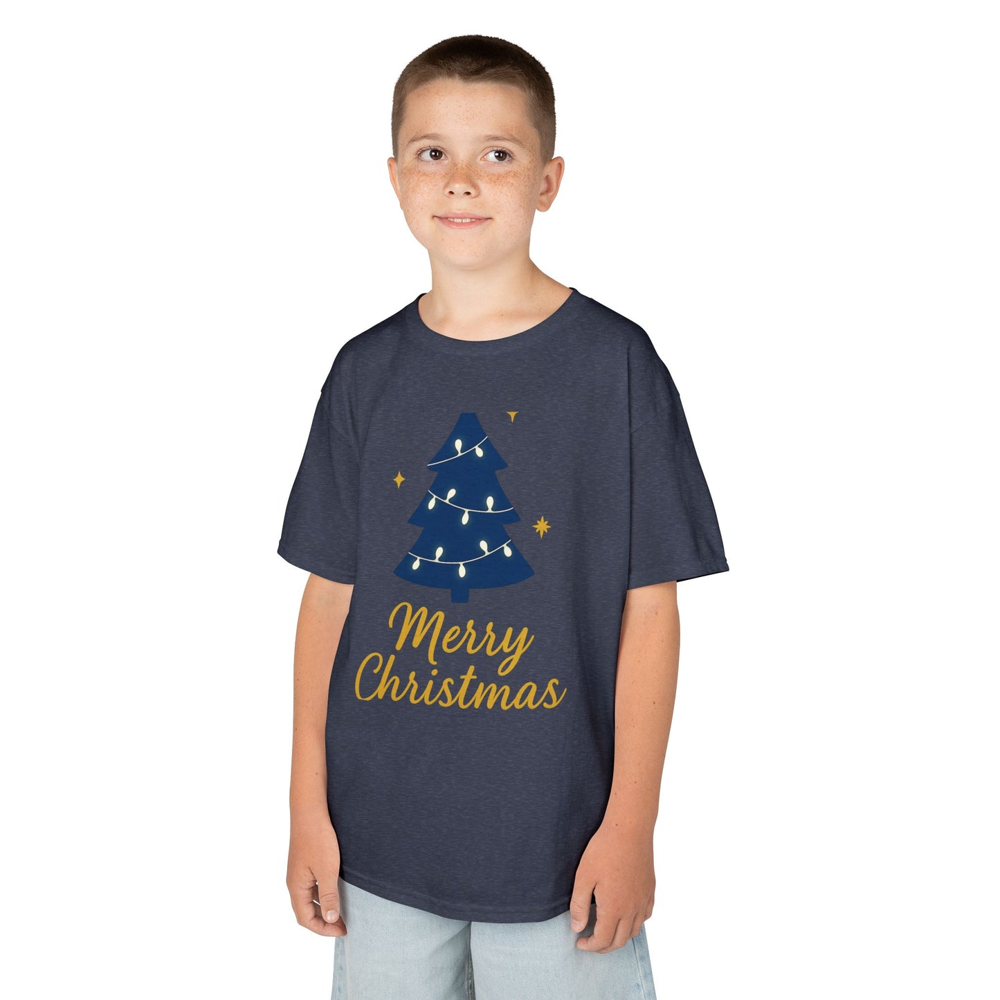 Merry Christmas Kids Heavy Cotton Tee – Christian Holiday Shirt for Children