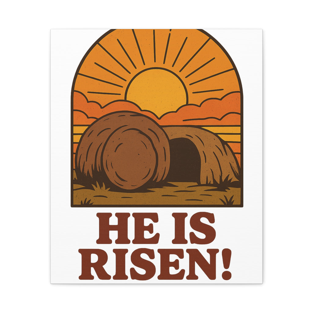 He Is Risen Wall Art | Empty Tomb Christian Poster | Easter Resurrection Morning Home Decor