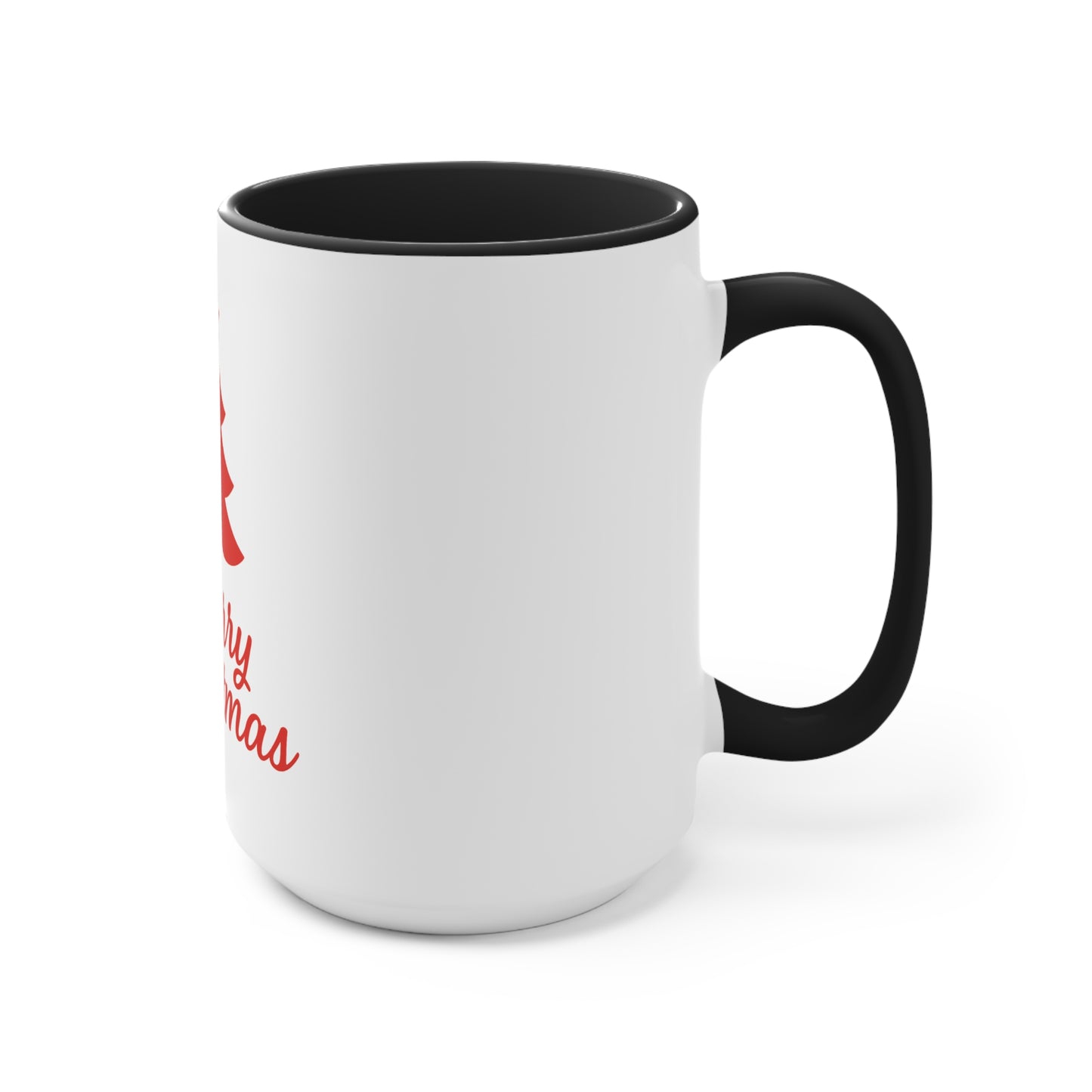 Merry Christmas Accent Mug - Festive Holiday Coffee Cup