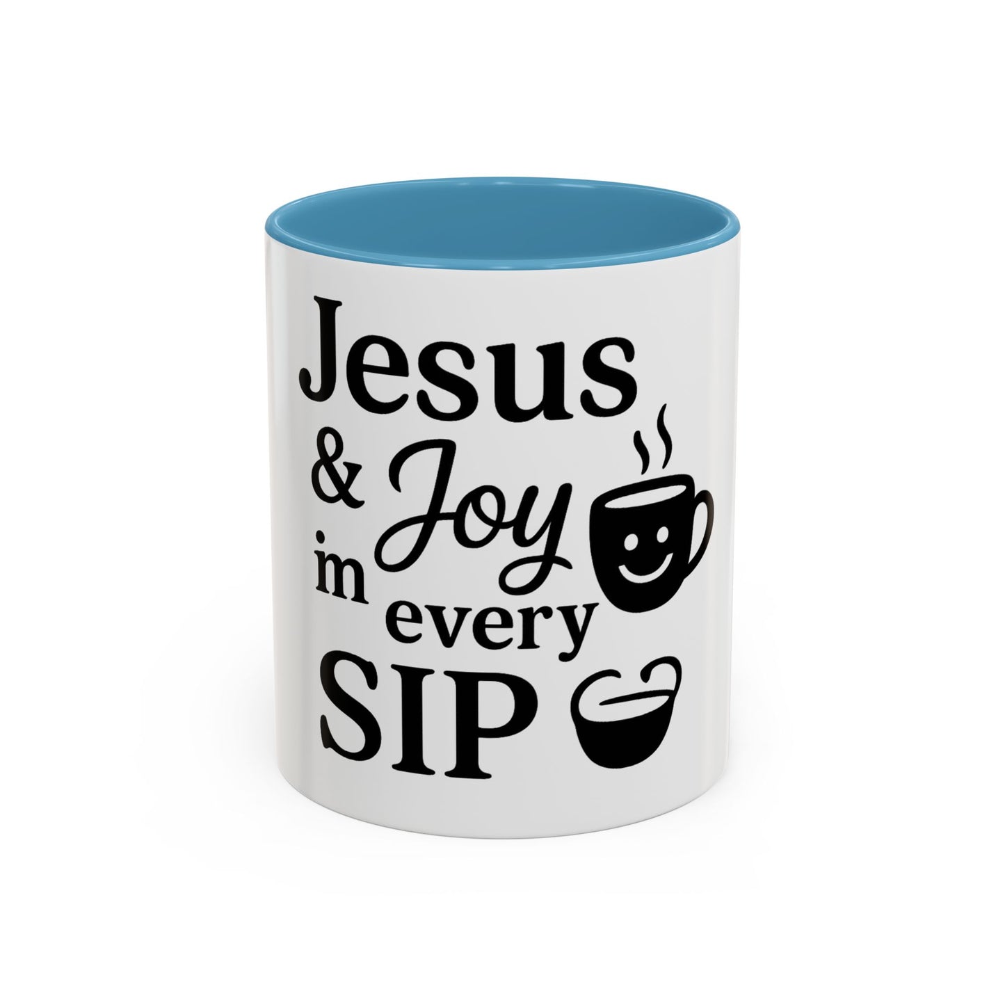 Jesus & Joy in Every Sip Christian Mug – Inspirational Faith Drinkware