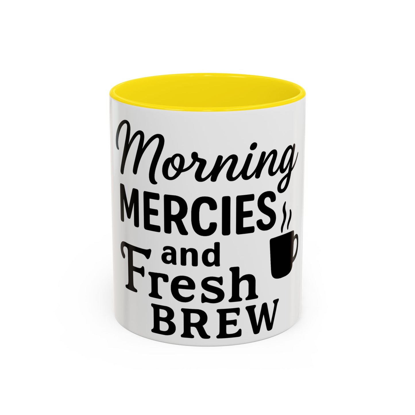 Morning Mercies & Fresh Brew Christian Mug – Lamentations 3:23 Inspired