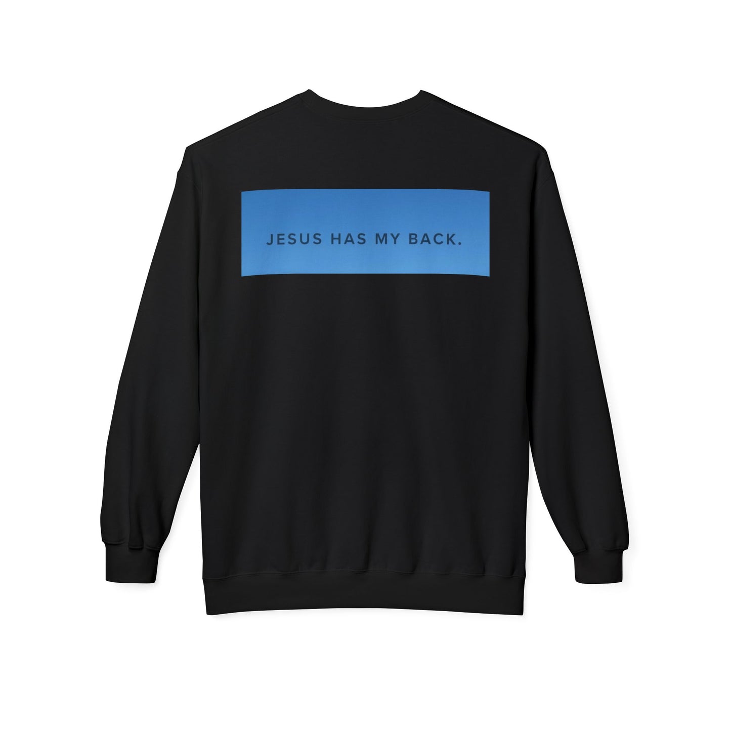 Faith-Inspired Soft Fleece Sweatshirt - Jesus Has My Back, Comfortable Crewneck, Inspirational Gift, Religious Apparel, Casual Wear, [...]