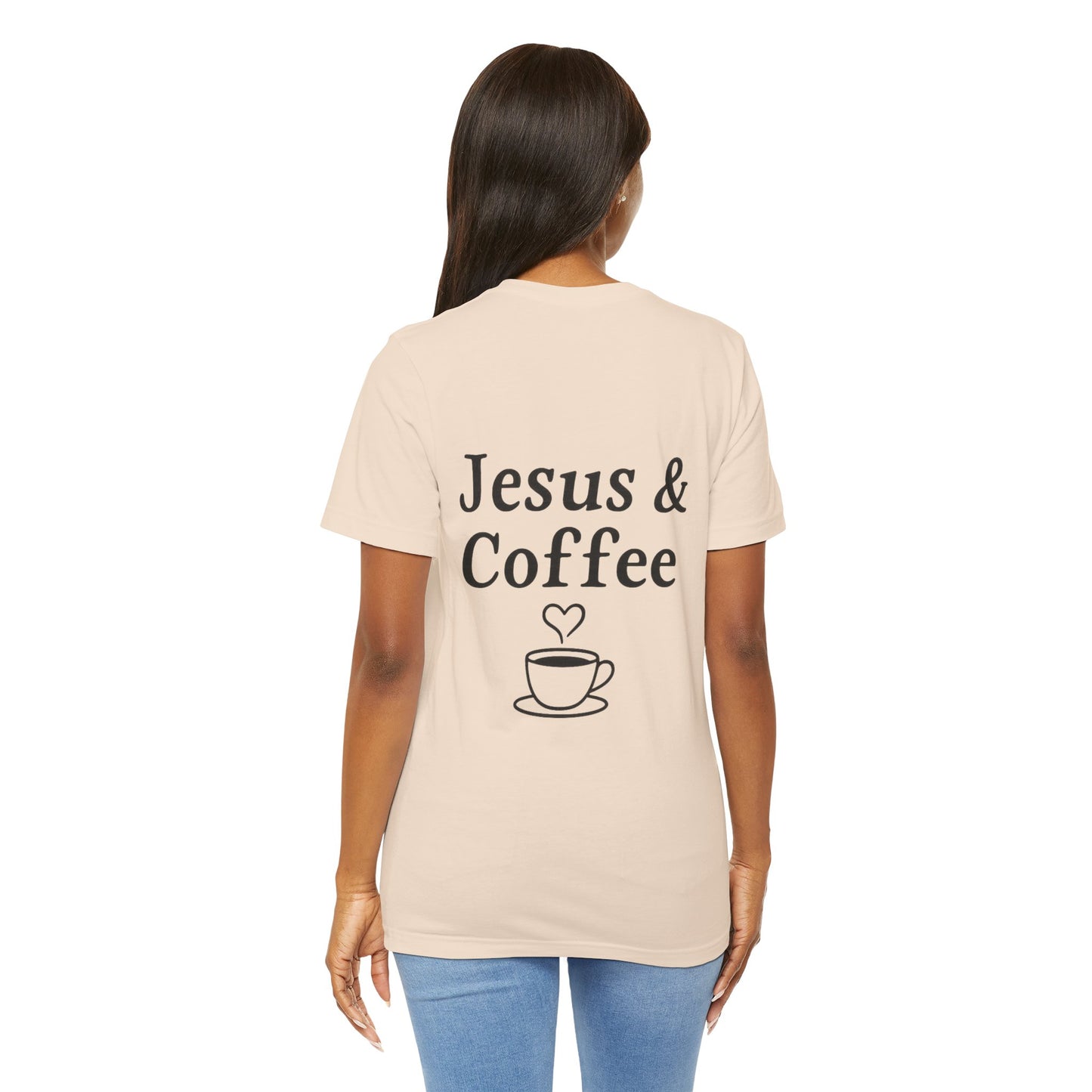 Jesus & Coffee Unisex T-Shirt | Short Sleeve Jersey Tee | Faith