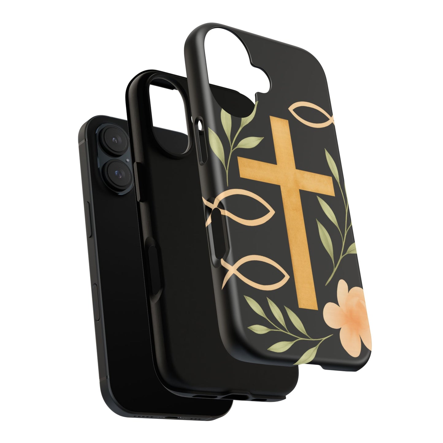 Christian Faith Phone Case with Floral Design