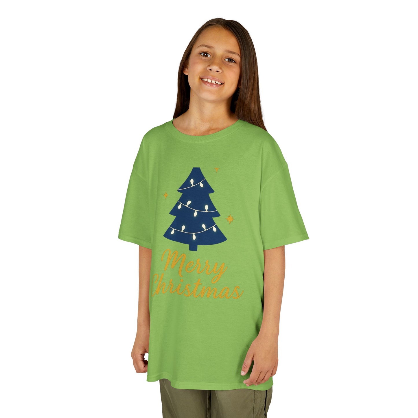 Merry Christmas Kids Heavy Cotton Tee – Christian Holiday Shirt for Children