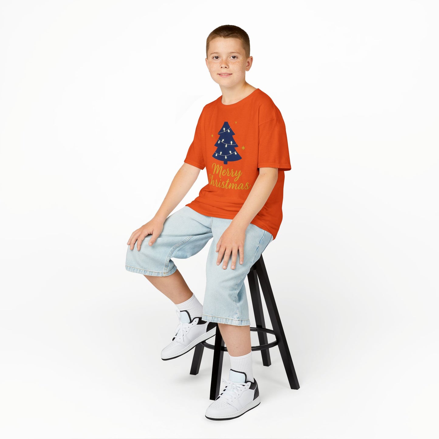 Merry Christmas Kids Heavy Cotton Tee – Christian Holiday Shirt for Children